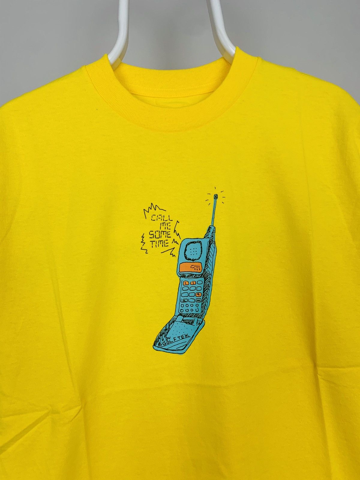 Golf Wang × Tyler The Creator 2017 Golf Tyler The Creator Call Me Some Time 911 Tee Yellow Size US M / EU 48-50 / 2 - 2 Thumbnail