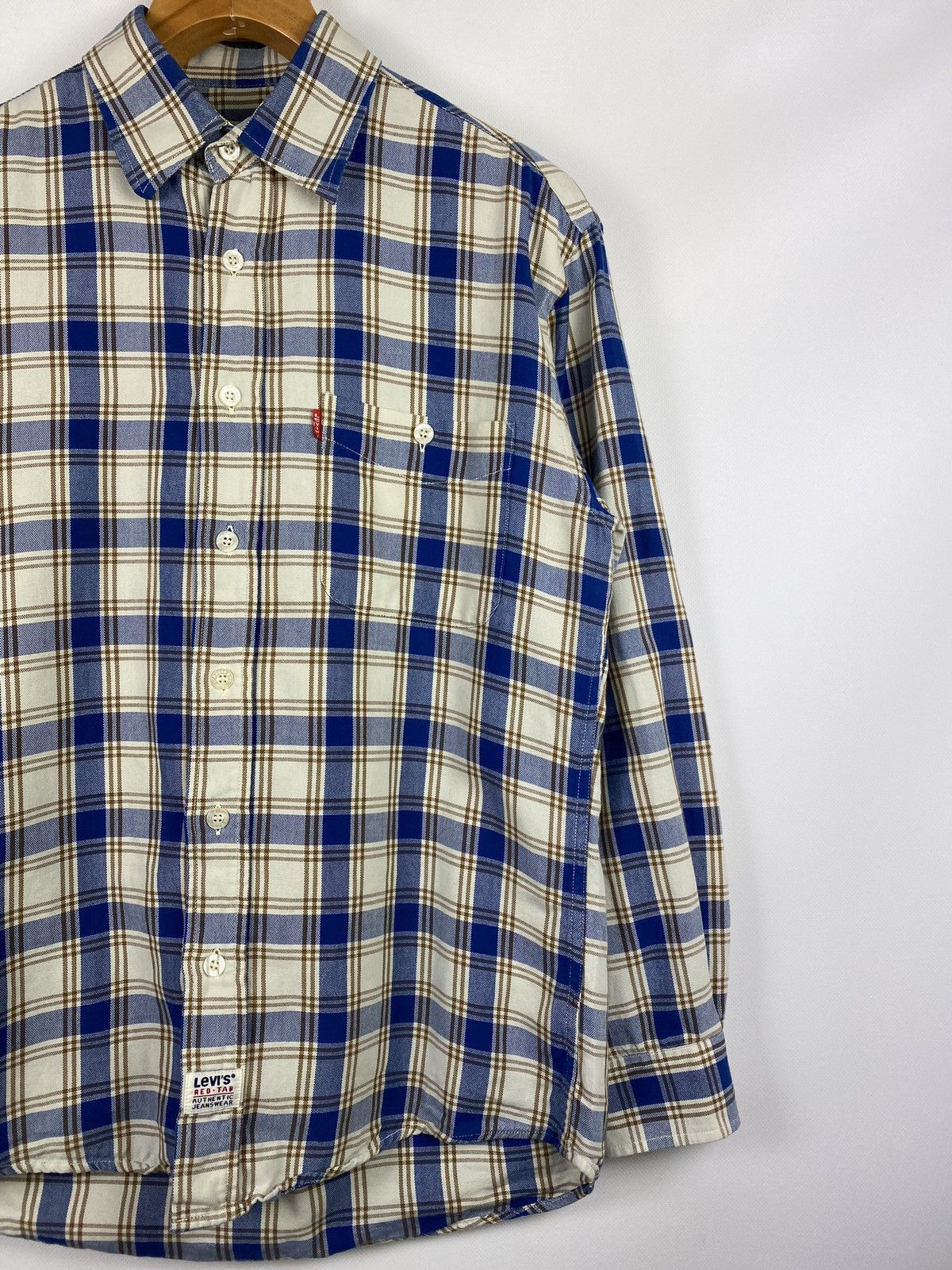 Levi's × Vintage Levi’s vintage men’s plaid checked long sleeve shirt size M Size US M / EU 48-50 / 2 - 3 Thumbnail