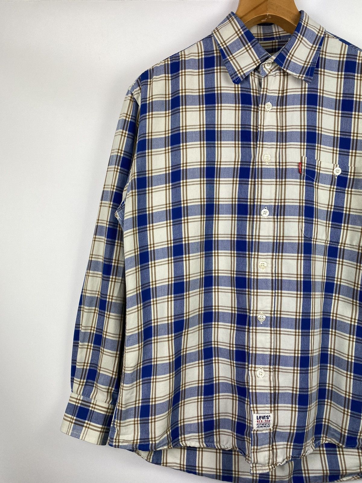 Levi's × Vintage Levi’s vintage men’s plaid checked long sleeve shirt size M Size US M / EU 48-50 / 2 - 2 Thumbnail