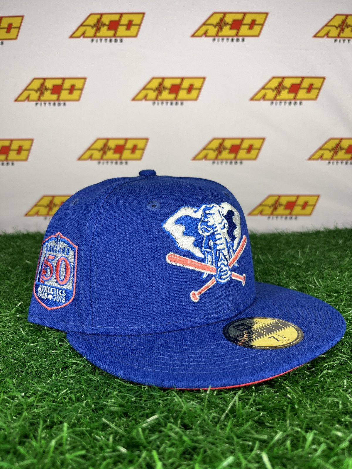 MLB × New Era Athletics 7 1/4 50th anniversary fitted hat blue Size ONE SIZE - 1 Thumbnail