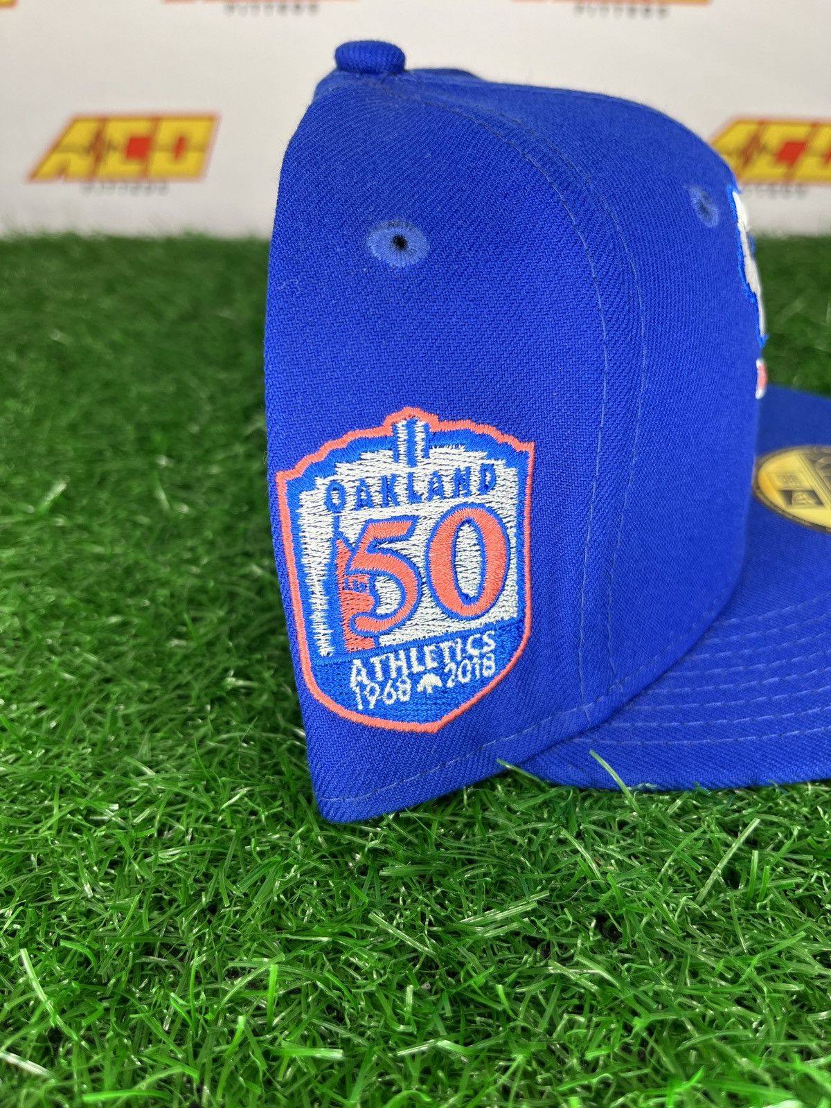 MLB × New Era Athletics 7 1/4 50th anniversary fitted hat blue Size ONE SIZE - 2 Thumbnail