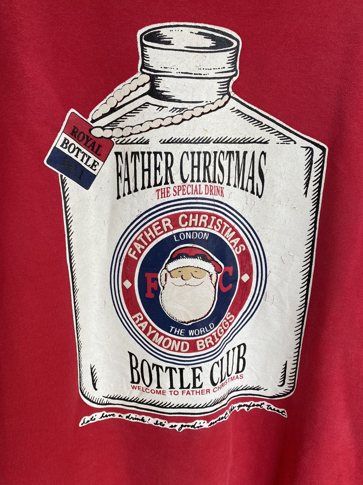 Other × Vintage VINTAGE FATHER CHRISTMAS BY RAYMOND BRIGGS SWEATER Size US L / EU 52-54 / 3 - 4 Thumbnail