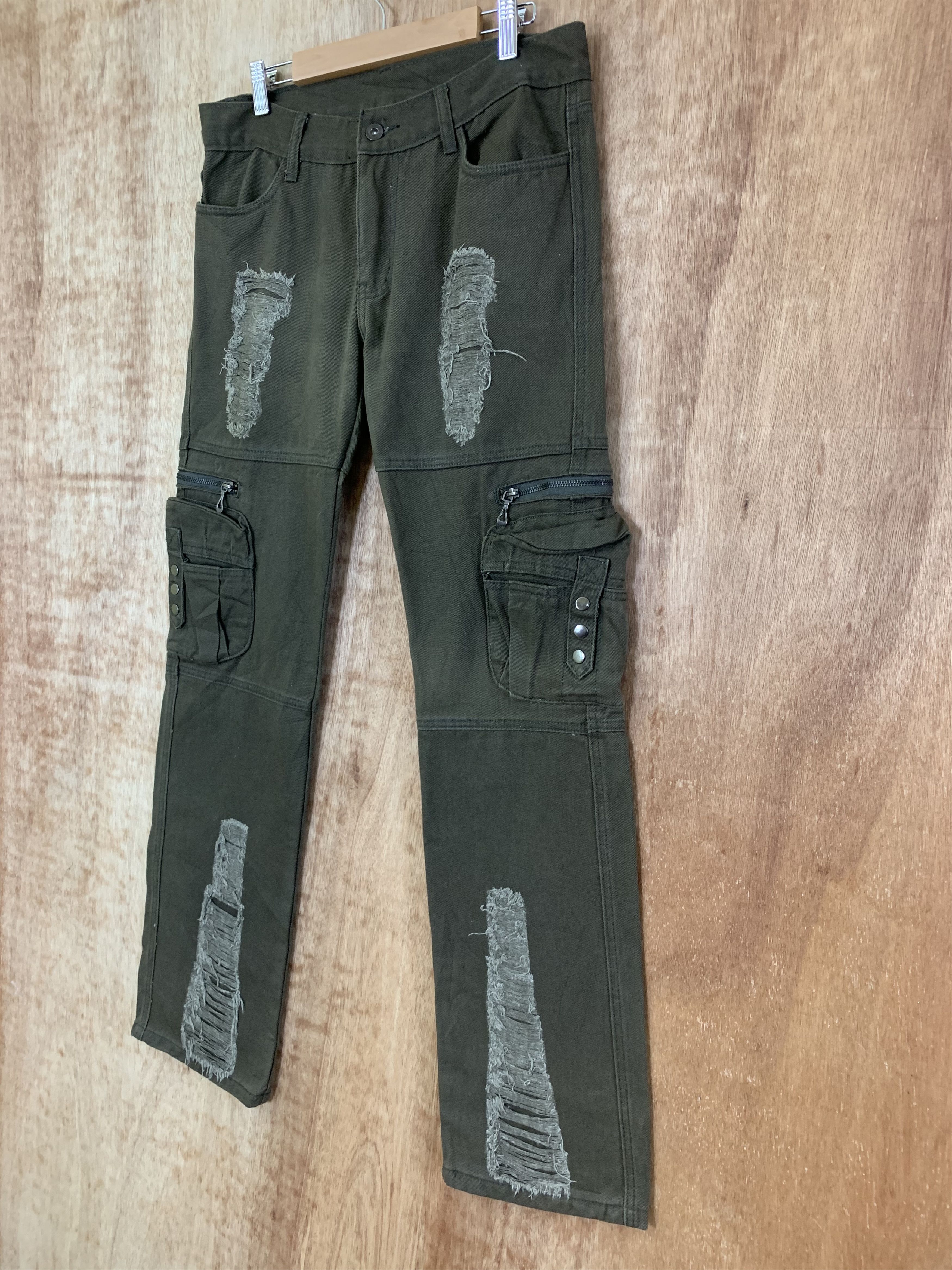 If Six Was Nine Cargo Pant Distressed Multipocket Bondage Travis Scot Style Size US 32 / EU 48 - 10 Thumbnail