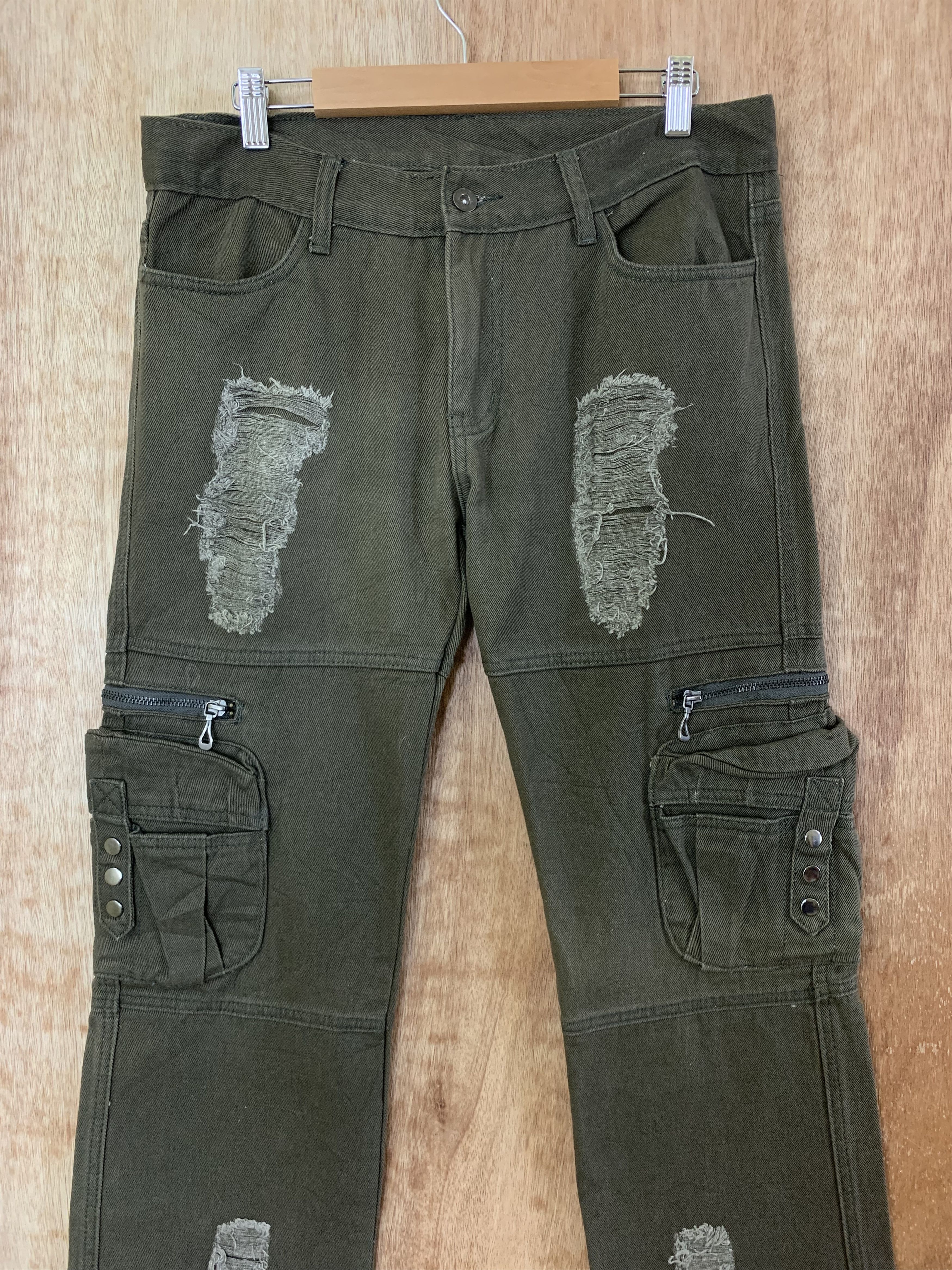If Six Was Nine Cargo Pant Distressed Multipocket Bondage Travis Scot Style Size US 32 / EU 48 - 3 Thumbnail