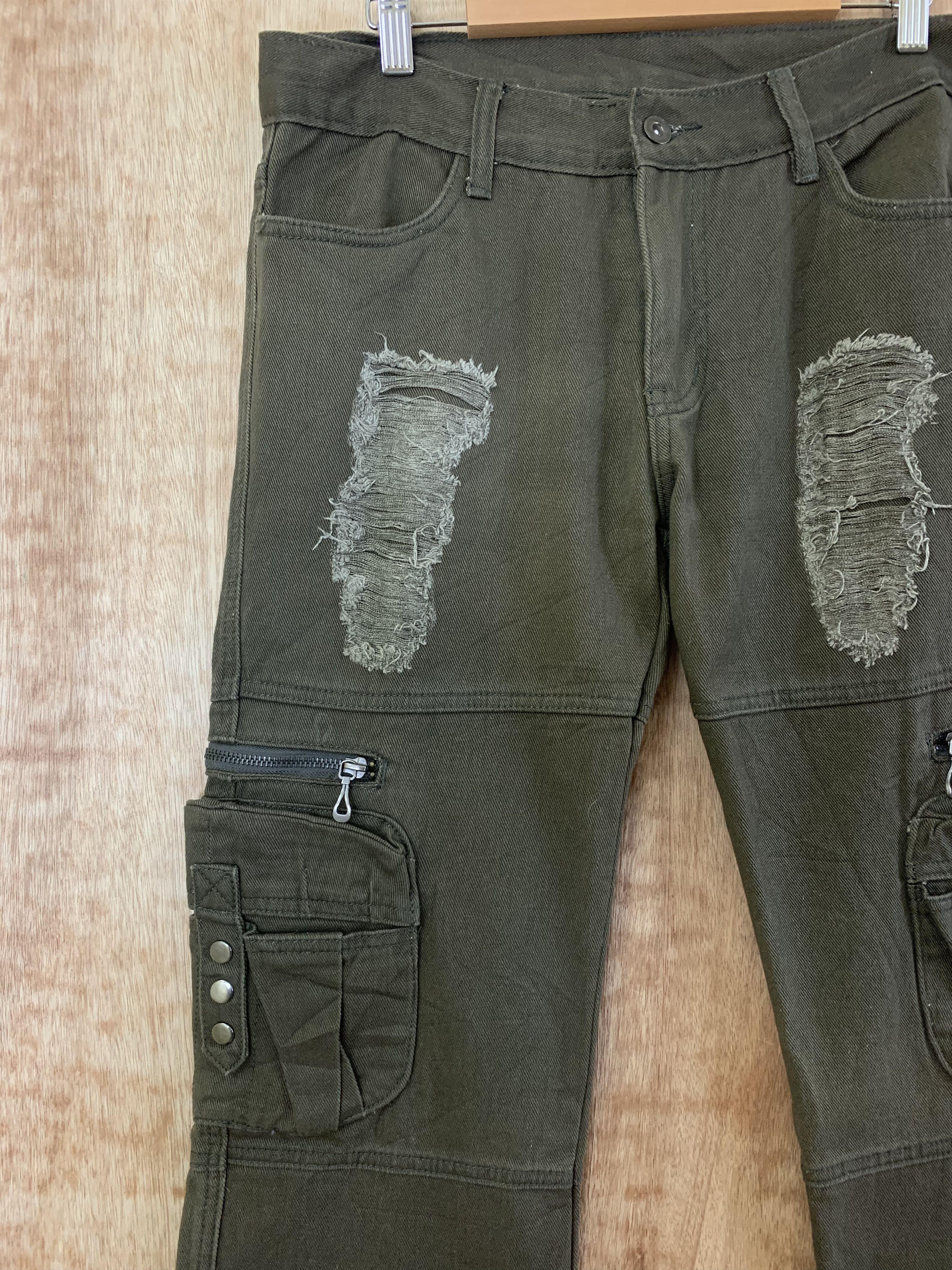 If Six Was Nine Cargo Pant Distressed Multipocket Bondage Travis Scot Style Size US 32 / EU 48 - 5 Thumbnail