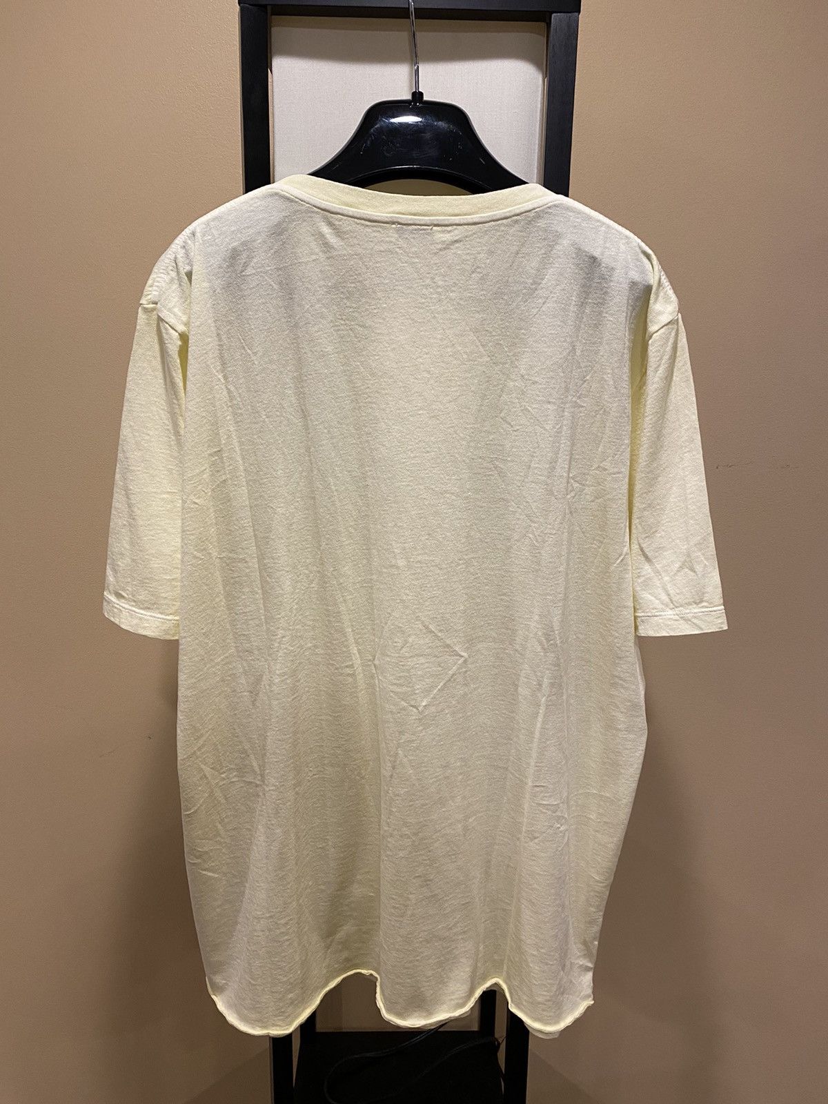 Saint Laurent Paris Saint Laurent Paris Rive Gauche Logo Tee Pale Yellow Rare Size US XL / EU 56 / 4 - 2 Thumbnail