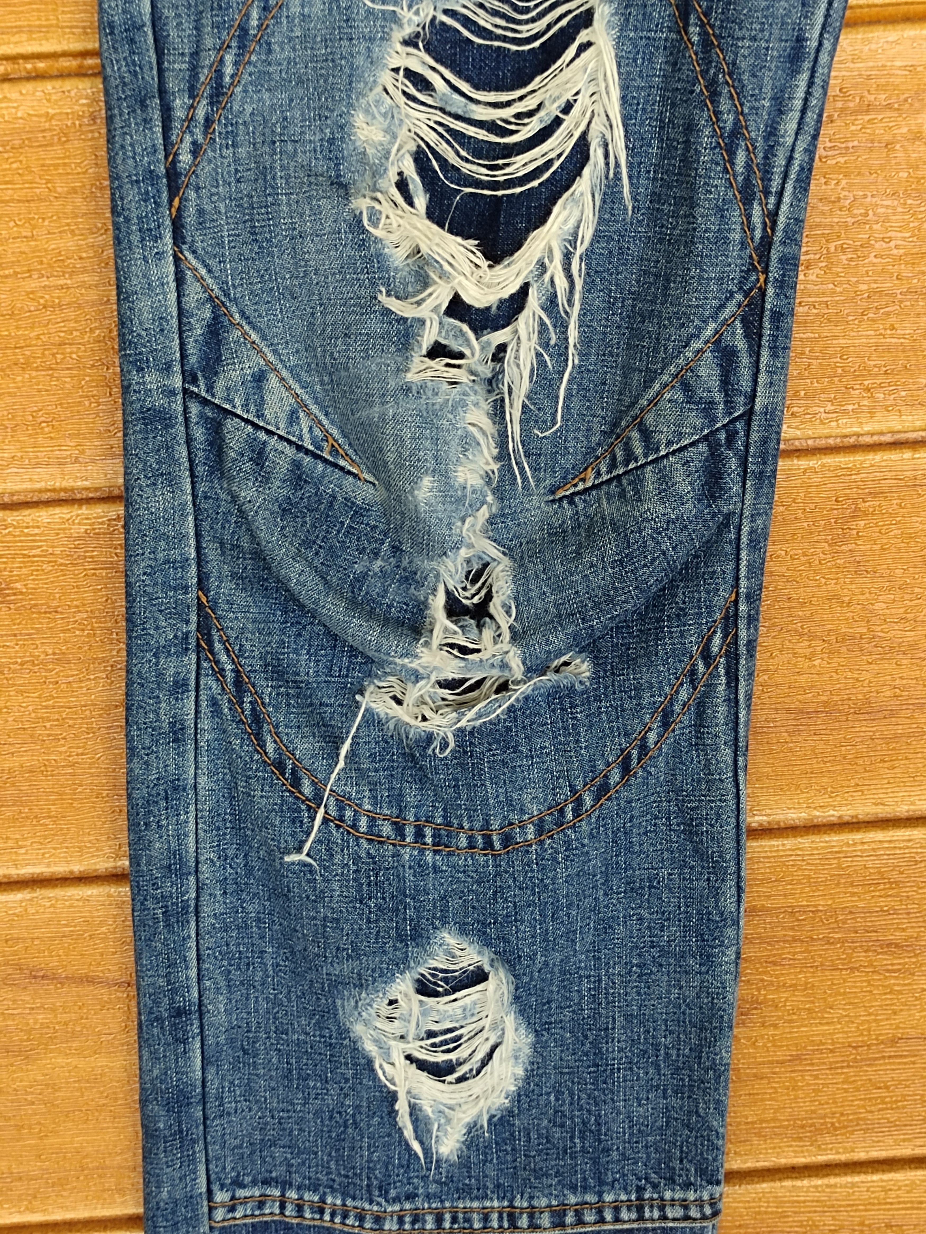 CABANE de ZUCCa 🇯🇵 Zucca Issey Miyake Distressed Double Knee Biker Denim Size US 30 / EU 46 - 9 Thumbnail