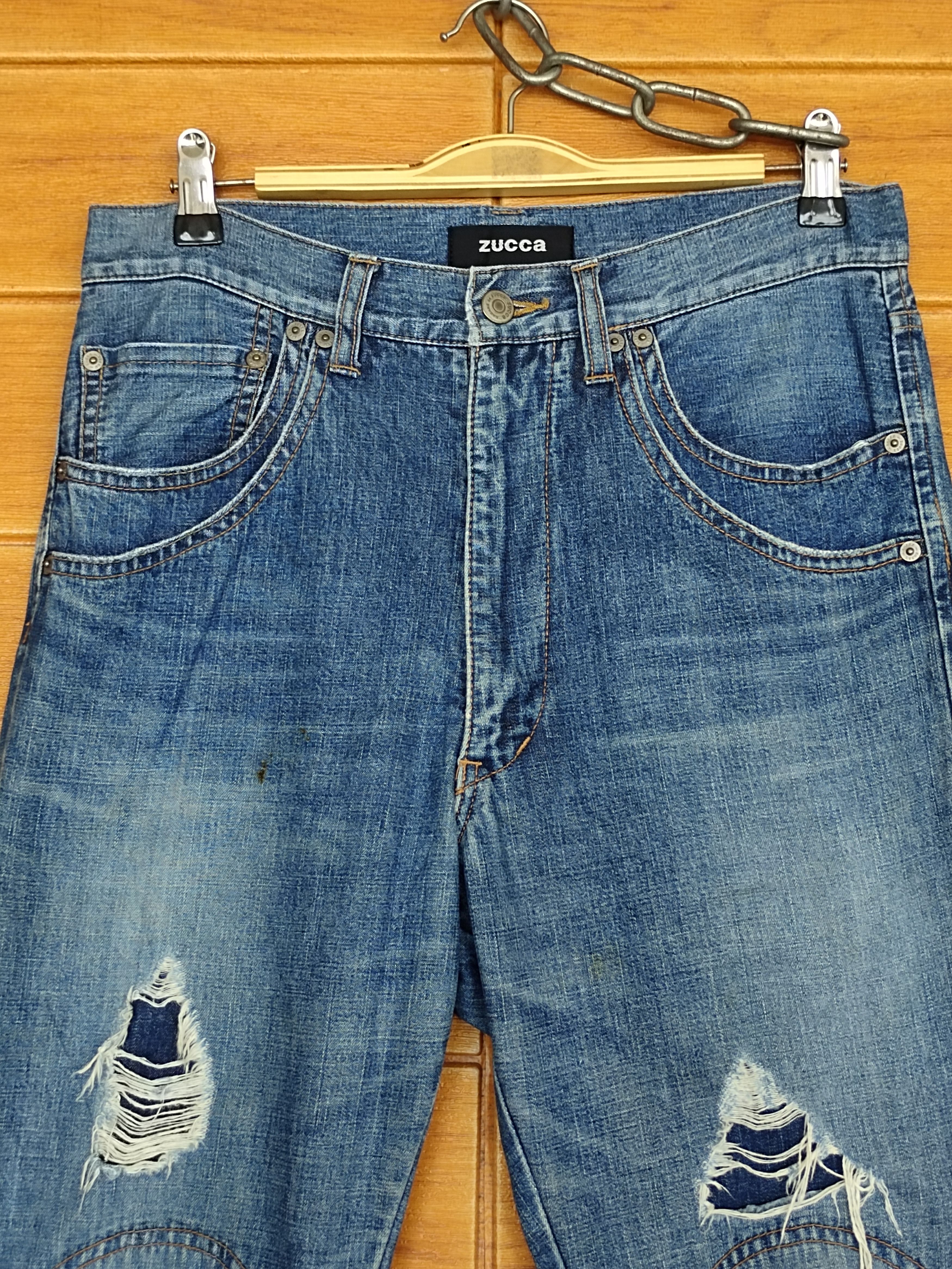 CABANE de ZUCCa 🇯🇵 Zucca Issey Miyake Distressed Double Knee Biker Denim Size US 30 / EU 46 - 3 Thumbnail