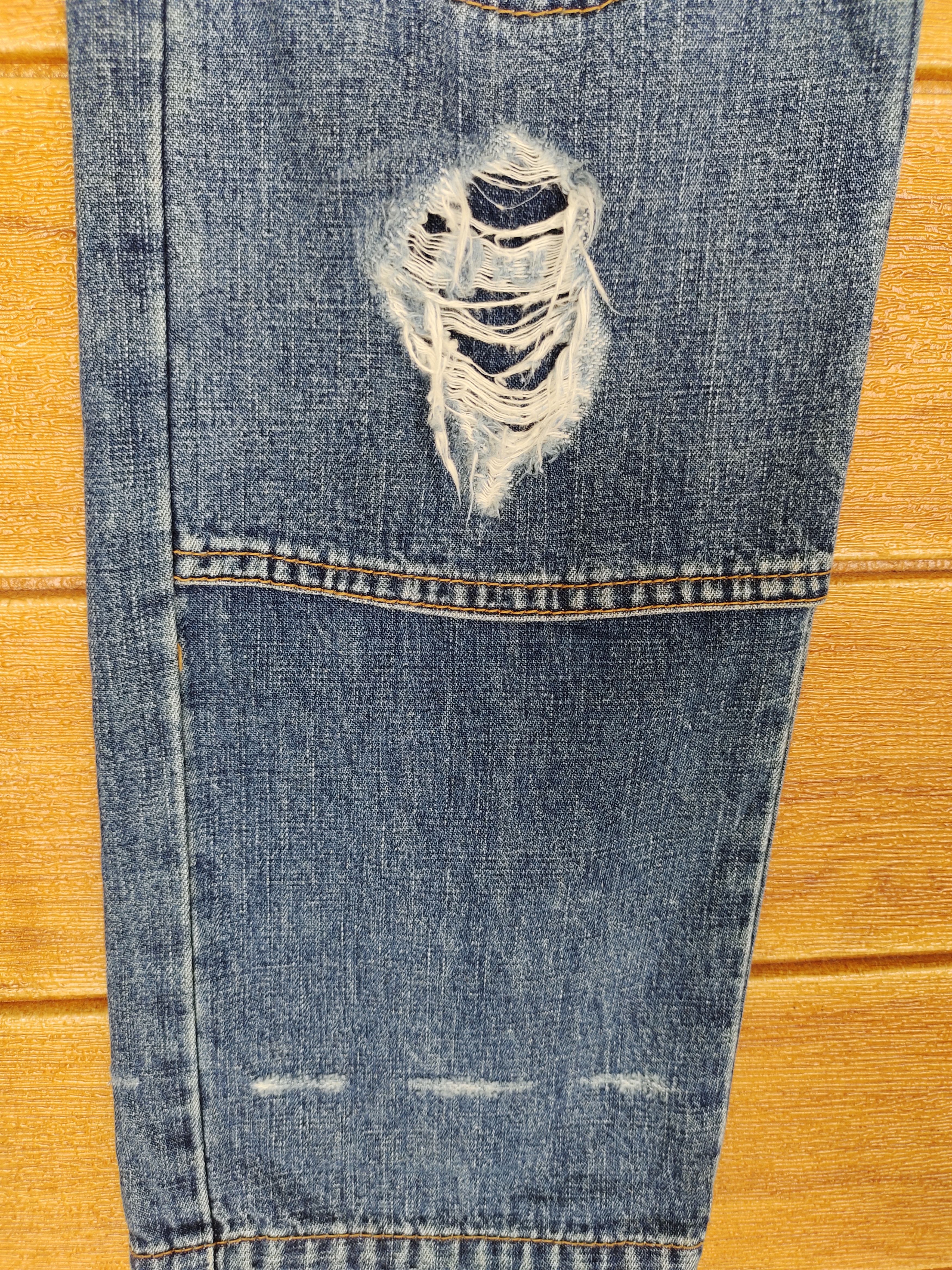 CABANE de ZUCCa 🇯🇵 Zucca Issey Miyake Distressed Double Knee Biker Denim Size US 30 / EU 46 - 7 Thumbnail