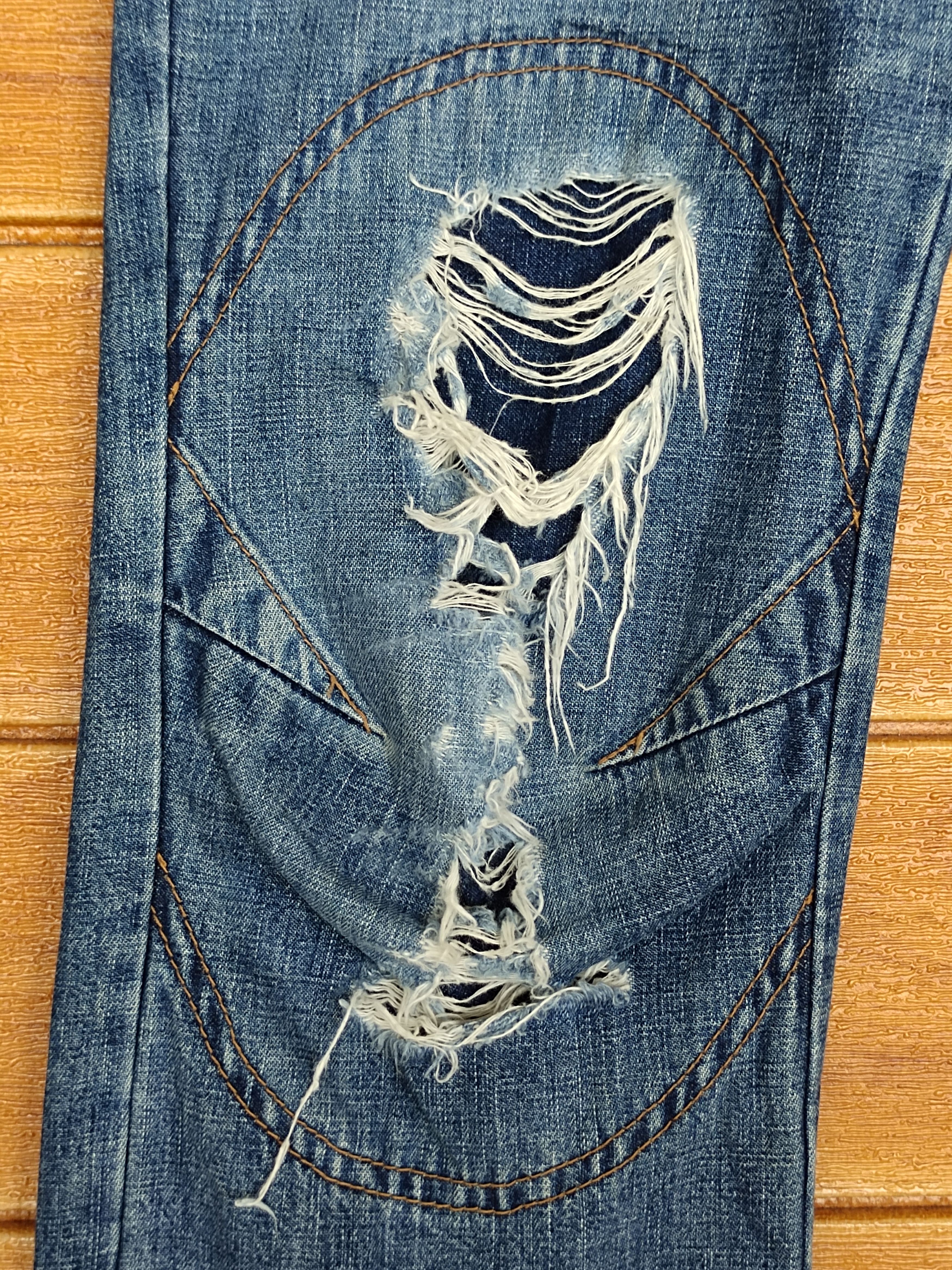 CABANE de ZUCCa 🇯🇵 Zucca Issey Miyake Distressed Double Knee Biker Denim Size US 30 / EU 46 - 5 Thumbnail