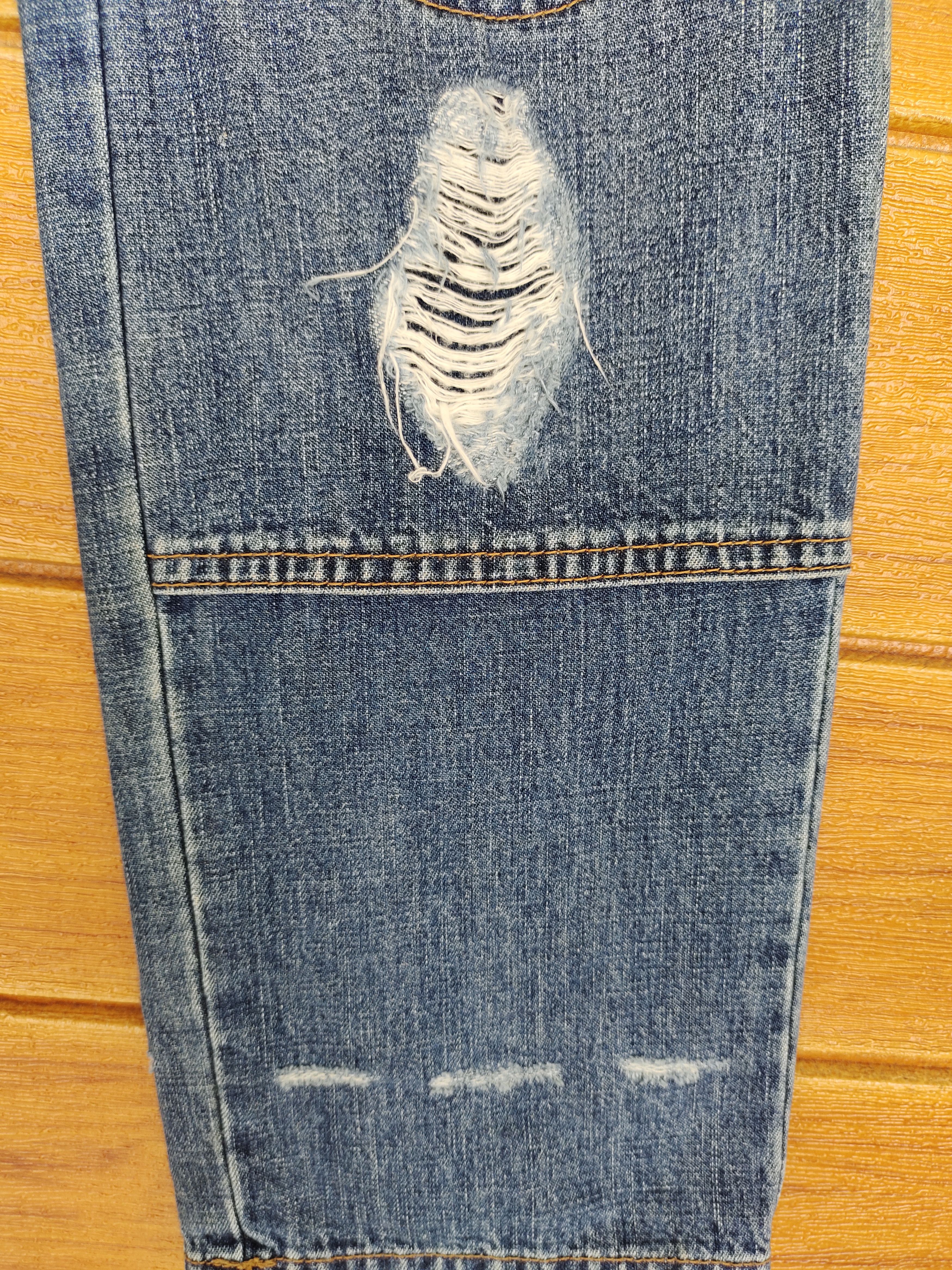 CABANE de ZUCCa 🇯🇵 Zucca Issey Miyake Distressed Double Knee Biker Denim Size US 30 / EU 46 - 6 Thumbnail