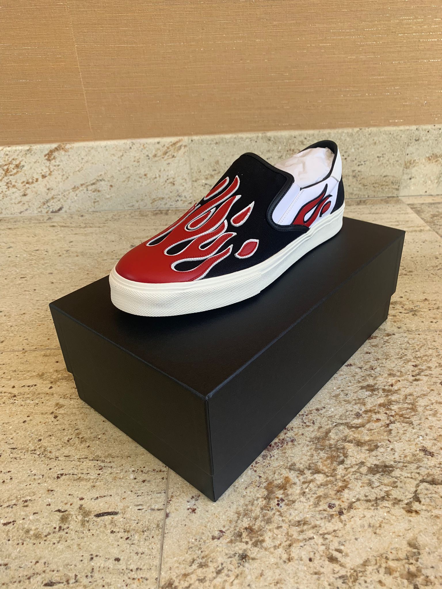 Amiri Flame Slip On Sneakers Size US 14 / EU 47 - 2 Thumbnail