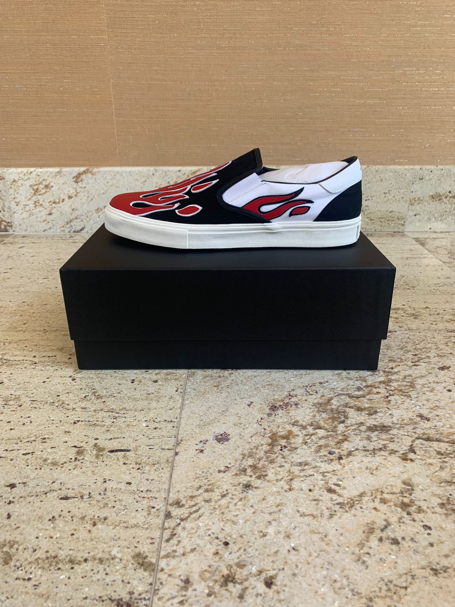 Amiri Flame Slip On Sneakers Size US 14 / EU 47 - 1 Thumbnail