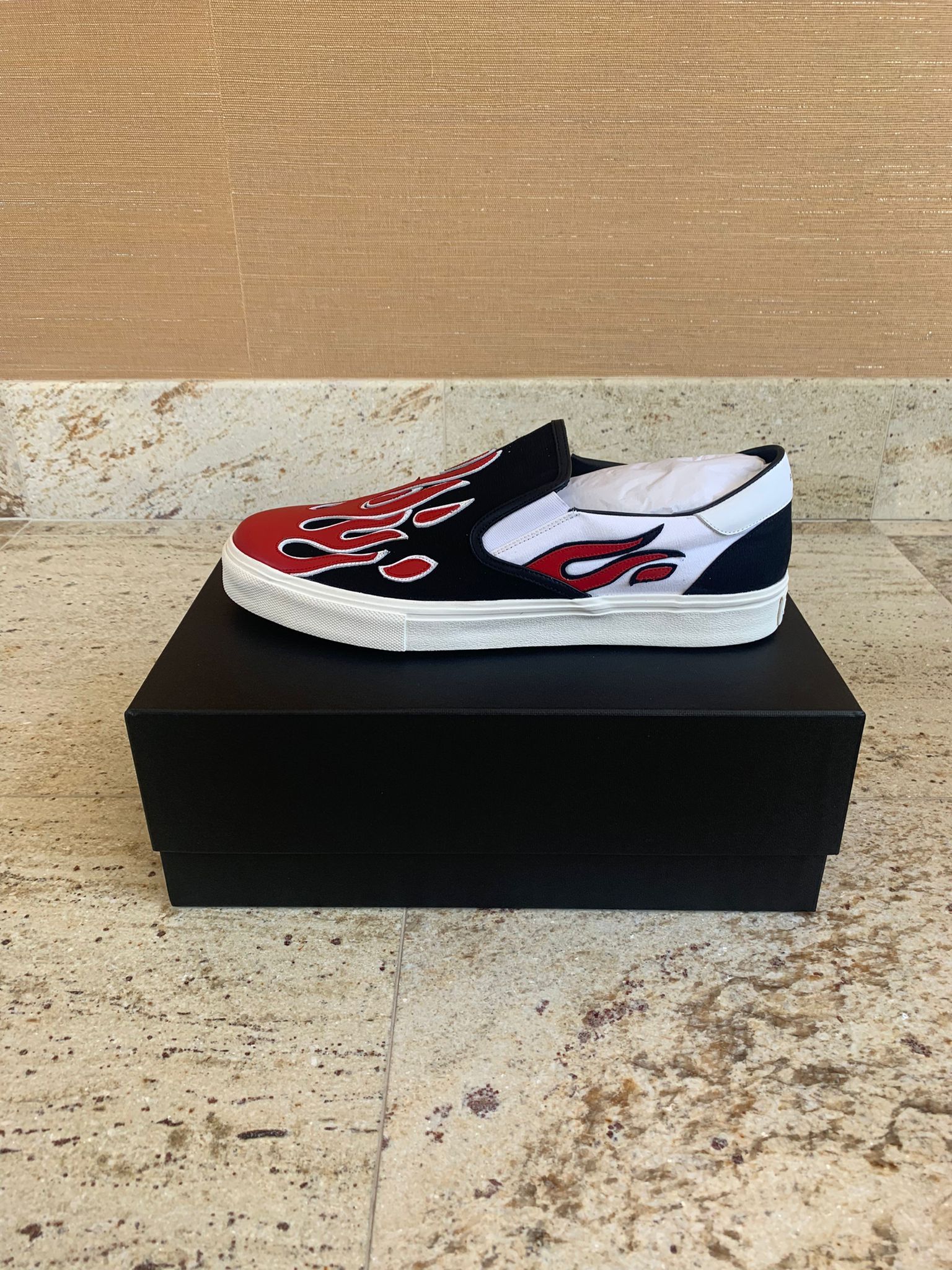 Amiri Flame Slip On Sneakers Size US 14 / EU 47 - 3 Thumbnail