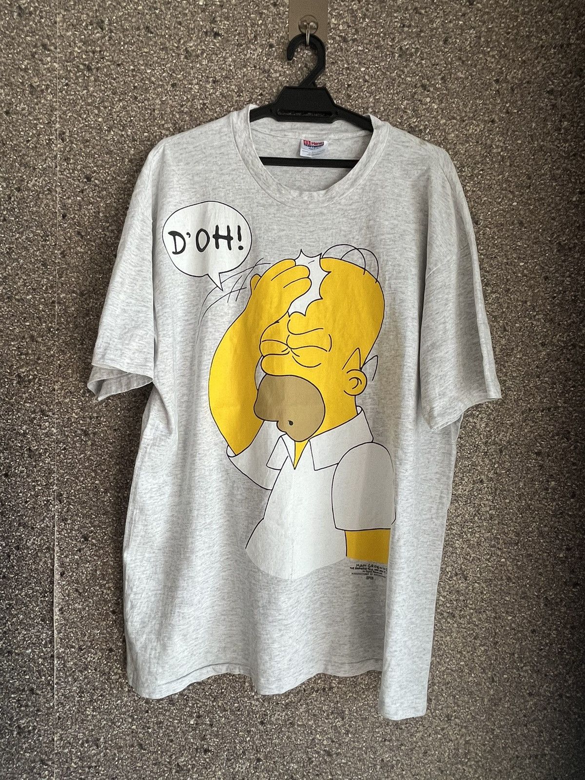 image of Vintage The Simpsons Matt Groening Ft31 in Grey, Men's (Size XL)