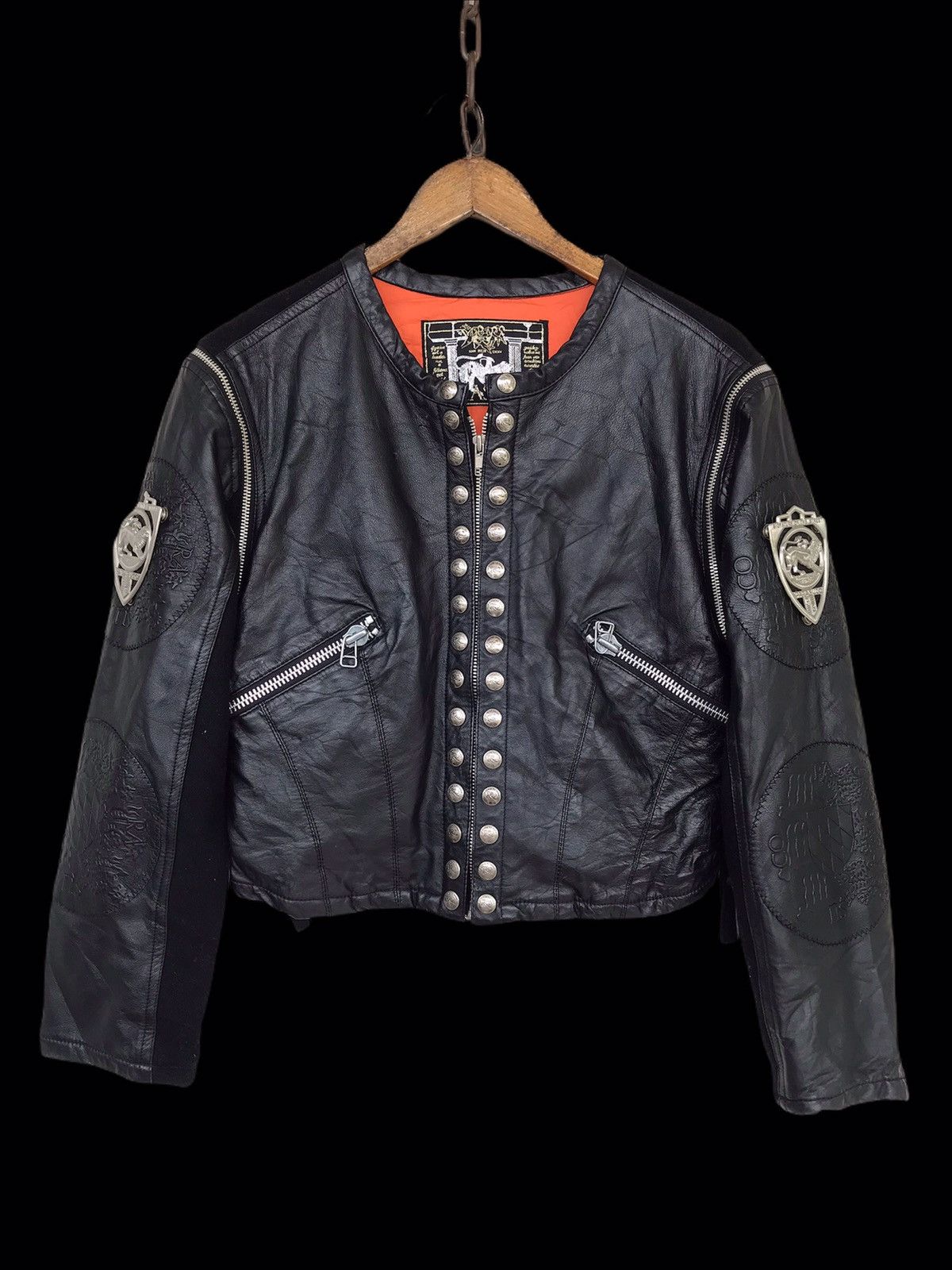 💥Vtg Parasuco Moto Biker Black Jacket