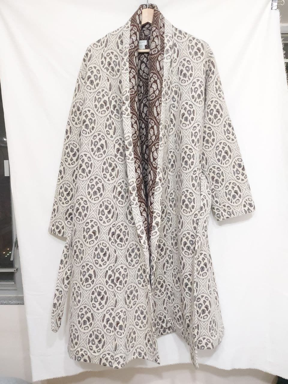 Dries Van Noten Bandana Paisley Circle Pattern Belted Wool Cardigan Coat Size US S / EU 44-46 / 1 - 1 Thumbnail