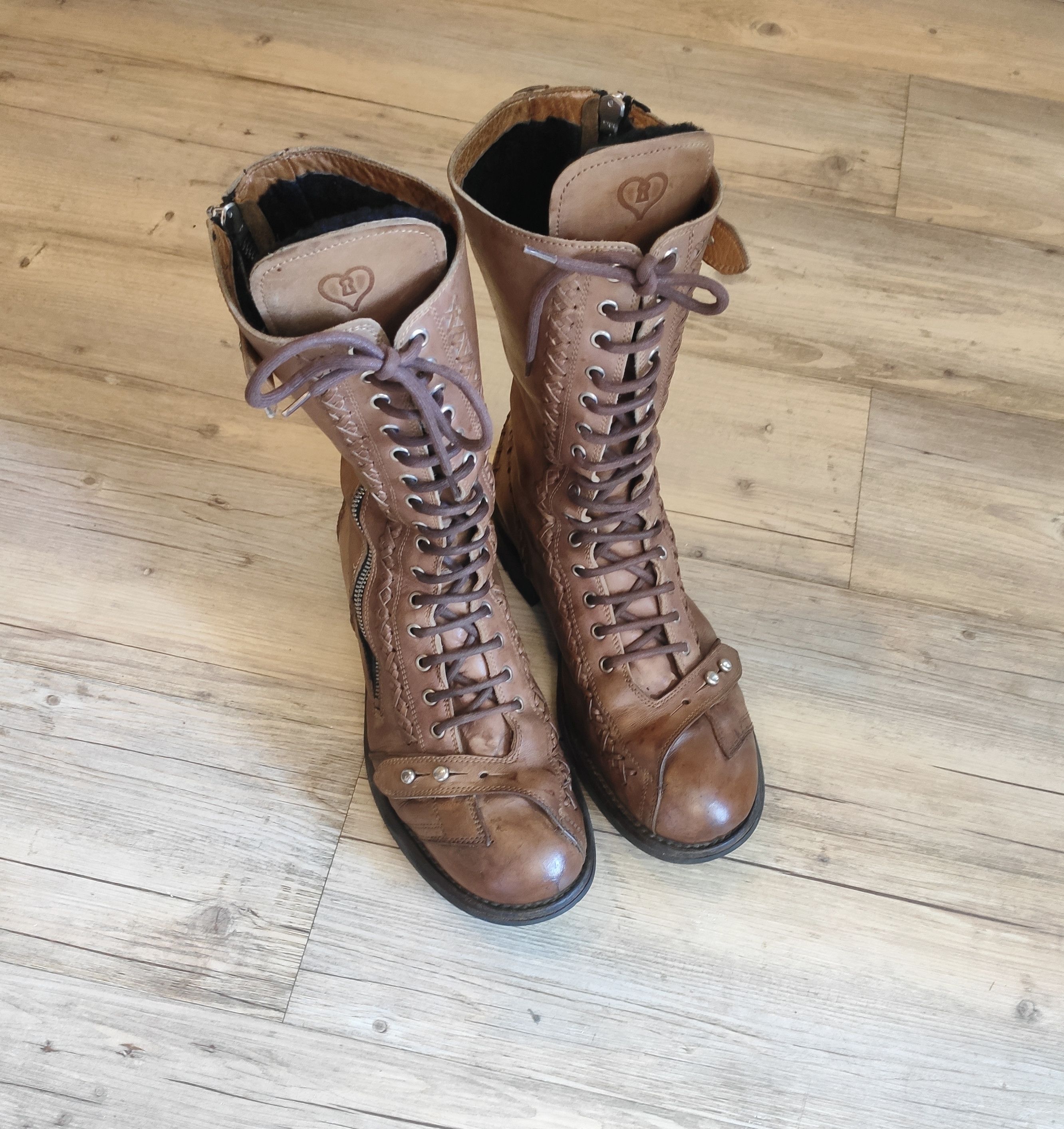 Jean Baptiste Rautureau Zip & lace up boots.Like Rick Owens or Guidi Size US 5 / EU 37 - 1 Thumbnail