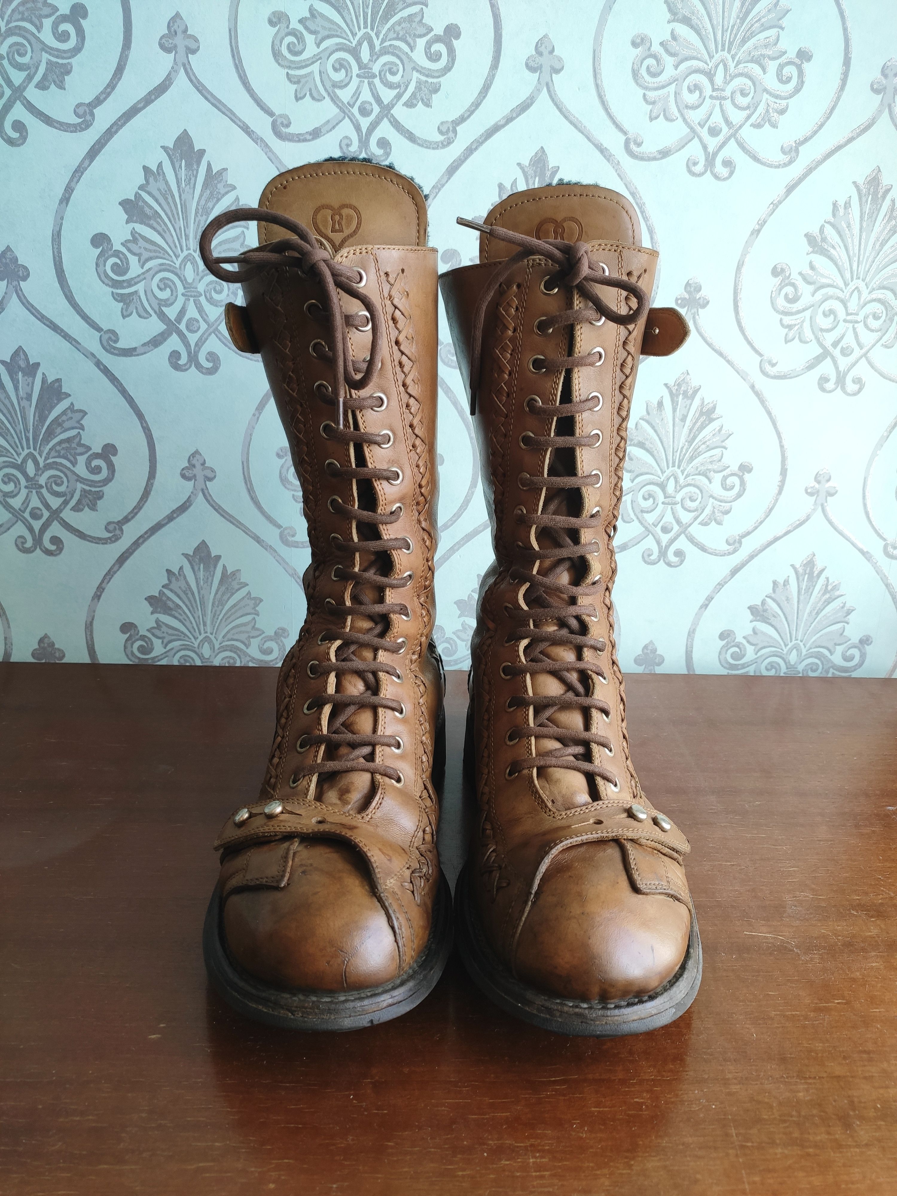 Jean Baptiste Rautureau Zip & lace up boots.Like Rick Owens or Guidi Size US 5 / EU 37 - 2 Thumbnail