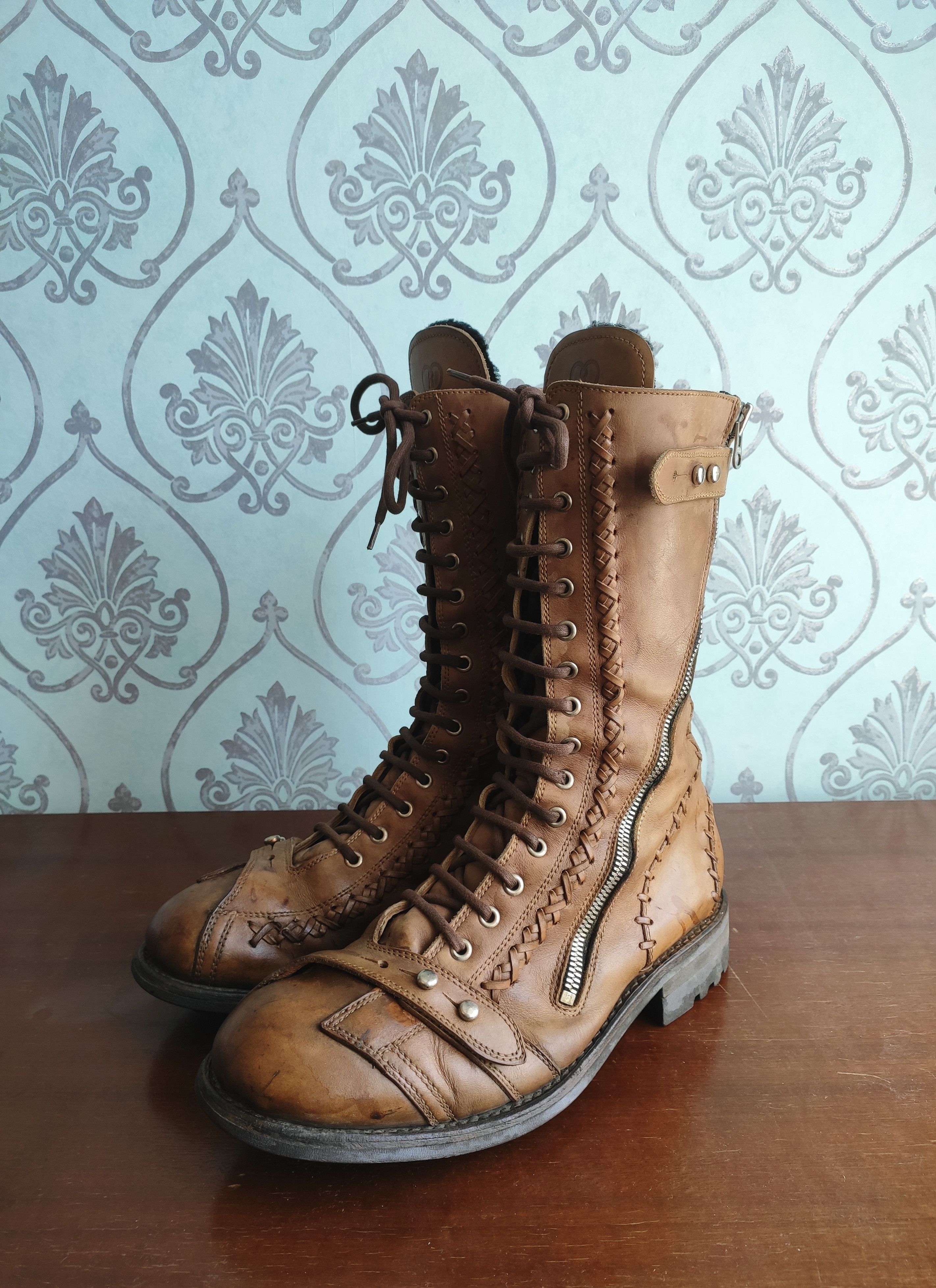 Jean Baptiste Rautureau Zip & lace up boots.Like Rick Owens or Guidi Size US 5 / EU 37 - 4 Thumbnail