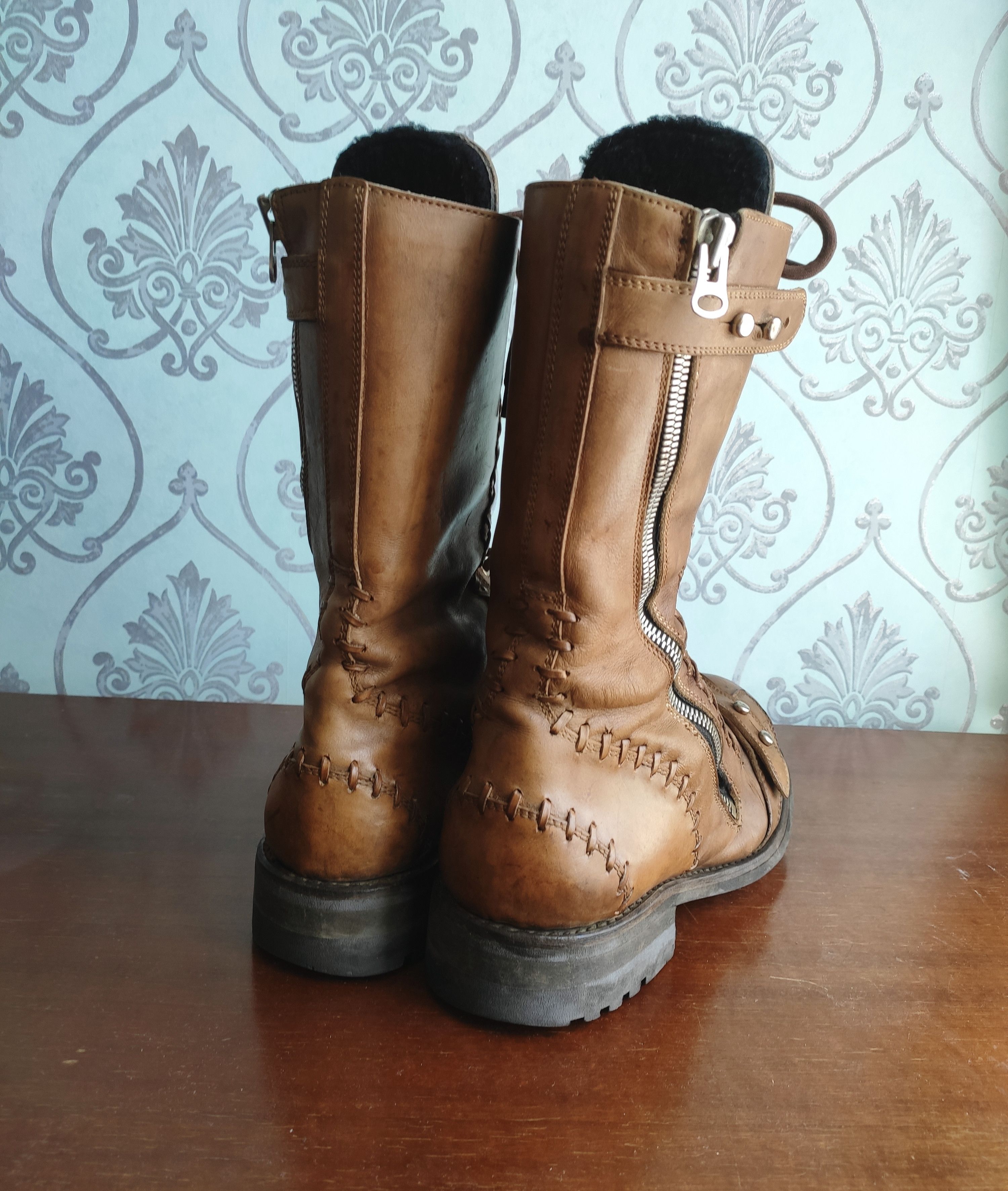 Jean Baptiste Rautureau Zip & lace up boots.Like Rick Owens or Guidi Size US 5 / EU 37 - 5 Thumbnail