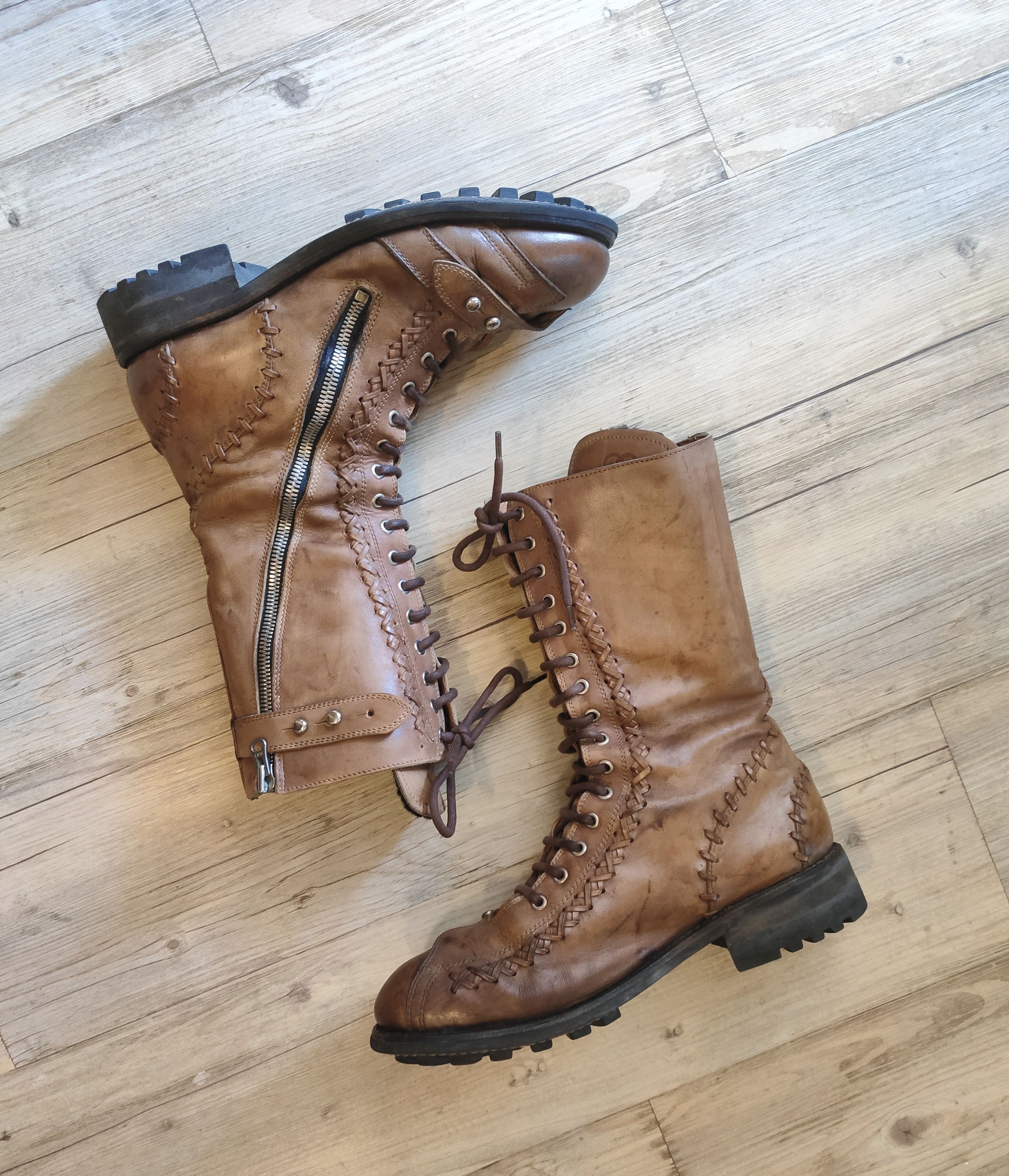 Jean Baptiste Rautureau Zip & lace up boots.Like Rick Owens or Guidi Size US 5 / EU 37 - 6 Thumbnail