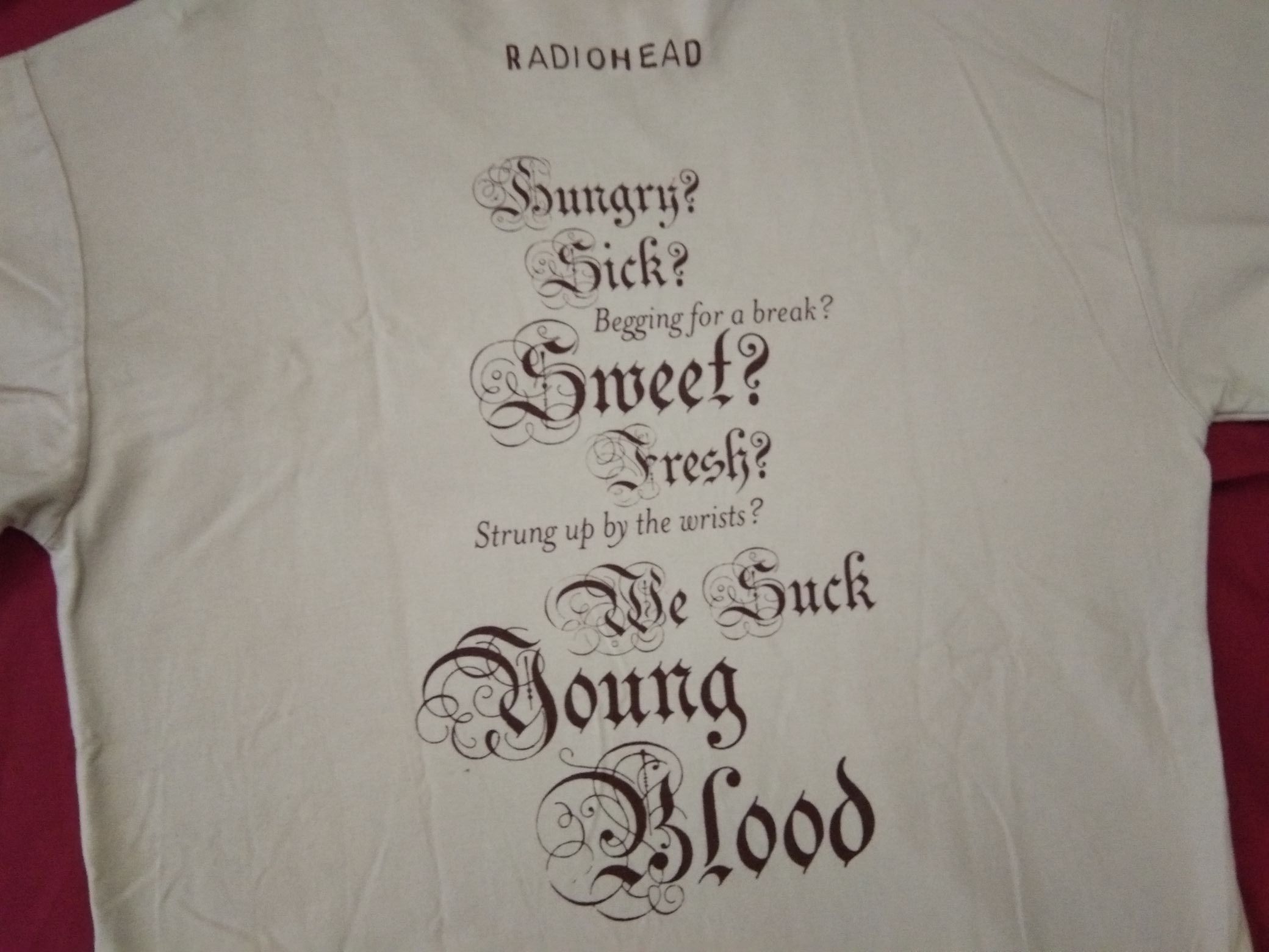 Band Tees Vtg 2000s Radiohead We suck Young Blood shirt W.A.S.T.E Size US M / EU 48-50 / 2 - 1 Thumbnail