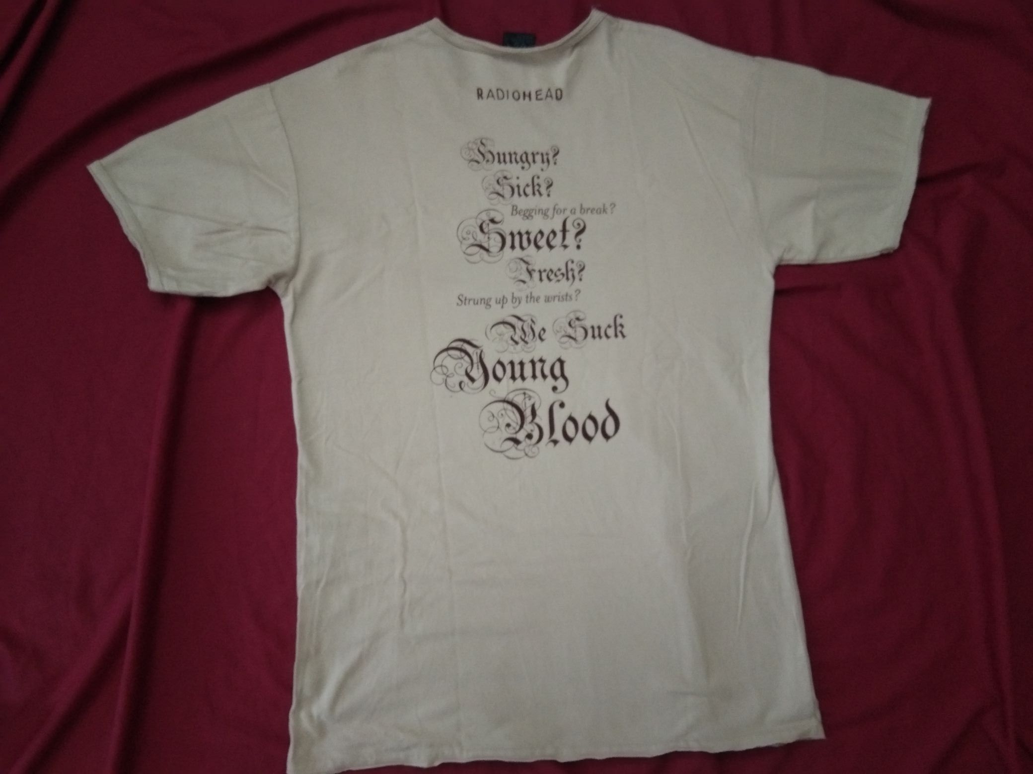 Band Tees Vtg 2000s Radiohead We suck Young Blood shirt W.A.S.T.E Size US M / EU 48-50 / 2 - 3 Thumbnail