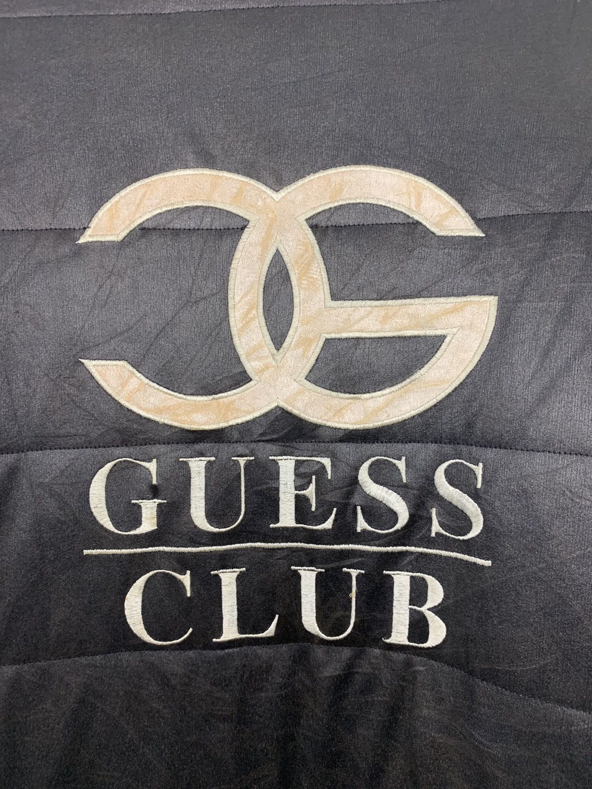 Guess × Vintage 🇺🇸Vintage Guess Club Logo Black Coated Jacket Size US M / EU 48-50 / 2 - 4 Thumbnail