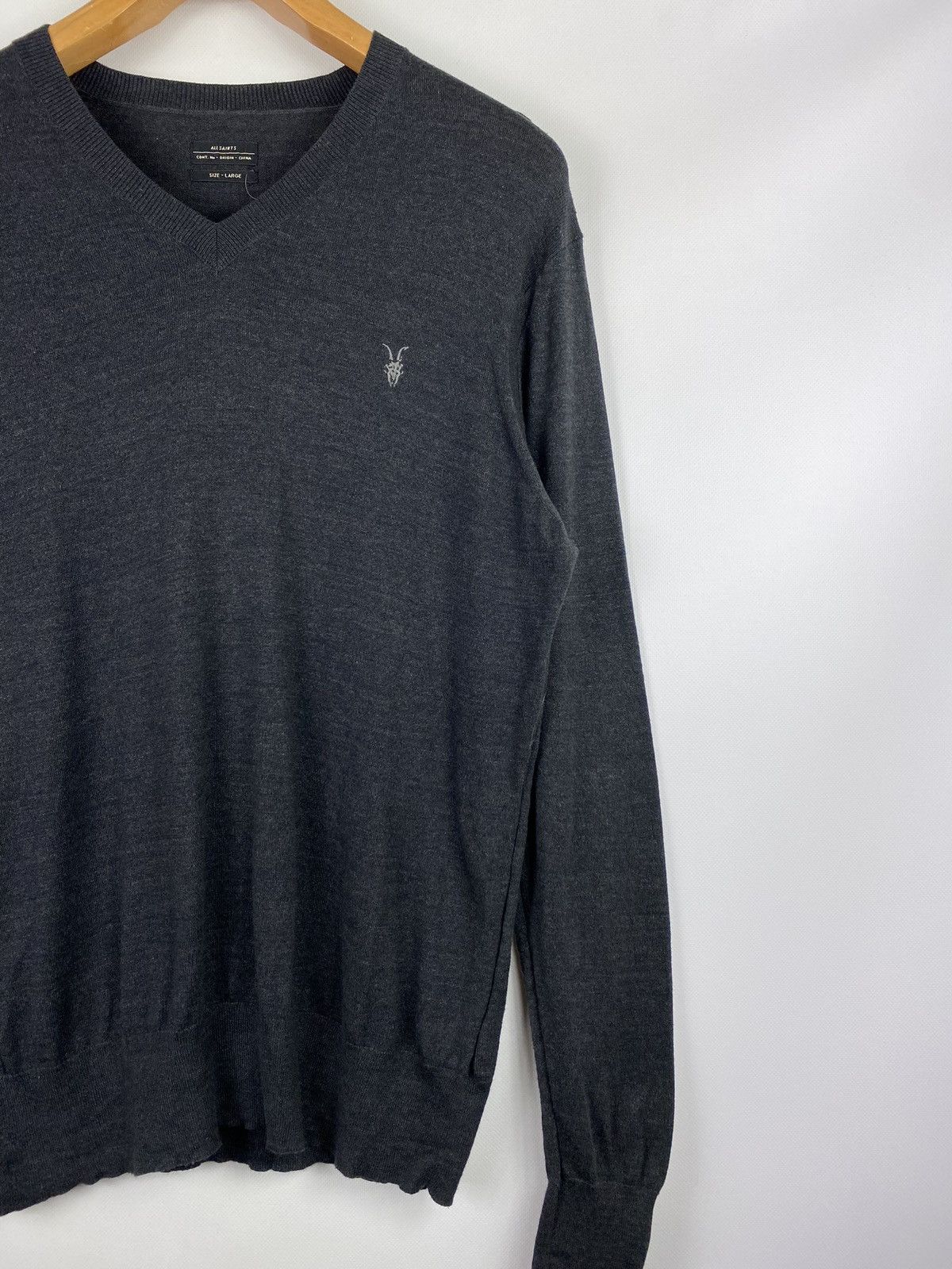 Allsaints Allsaints Fritz V neck men’s sweater pullover size L gray Size US L / EU 52-54 / 3 - 3 Thumbnail