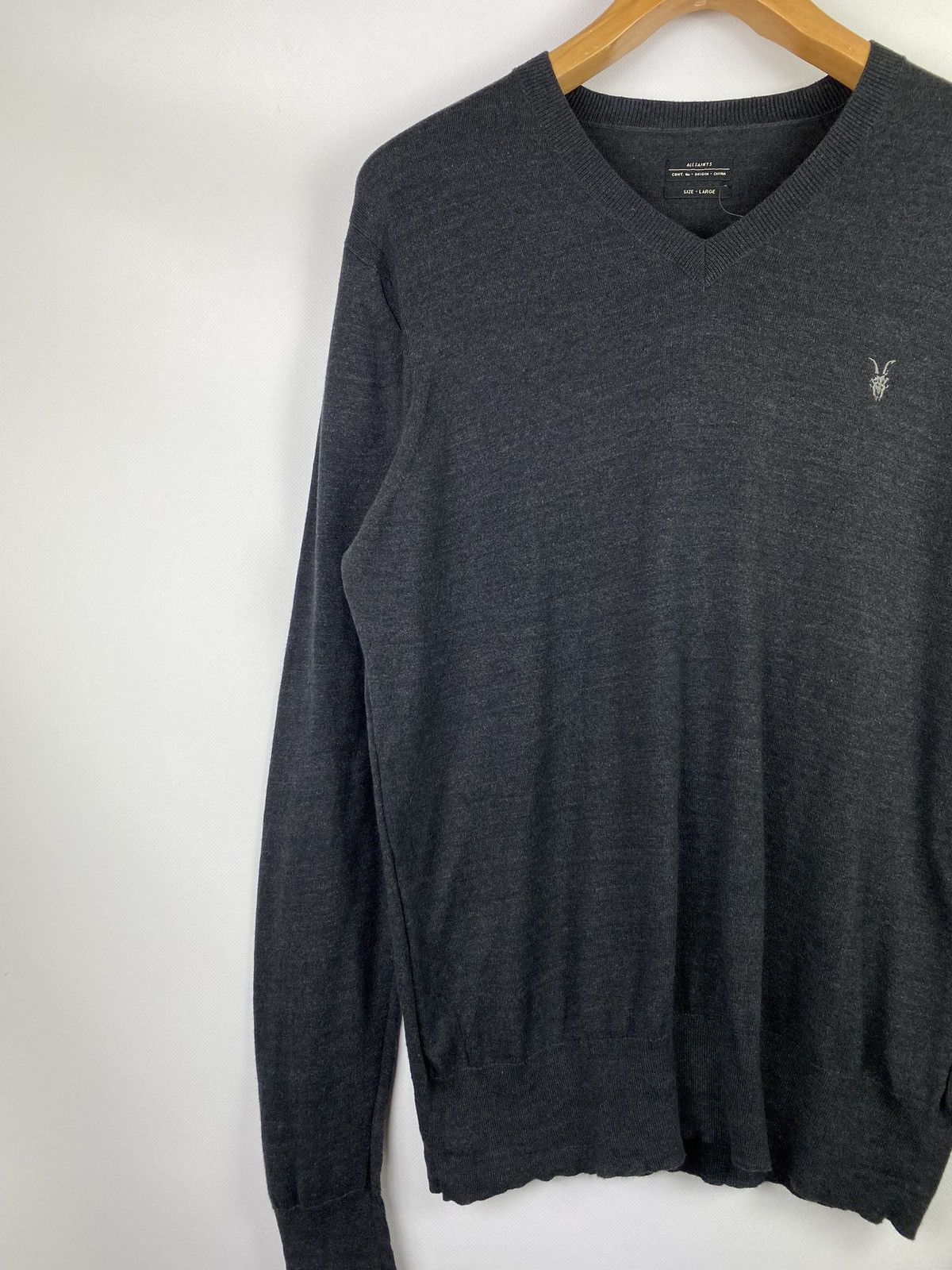 Allsaints Allsaints Fritz V neck men’s sweater pullover size L gray Size US L / EU 52-54 / 3 - 2 Thumbnail