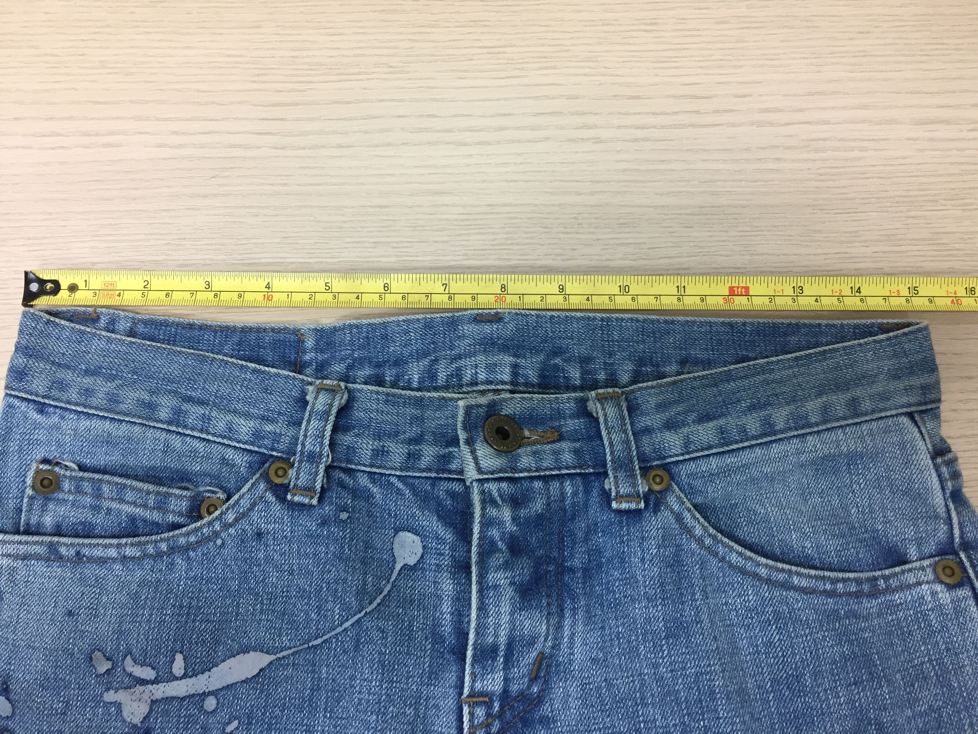 Hysteric Glamour Vtg HYSTERIC GLAMOUR Distressed flare Paint Splatter denim Size 30" / US 8 / IT 44 - 17 Thumbnail