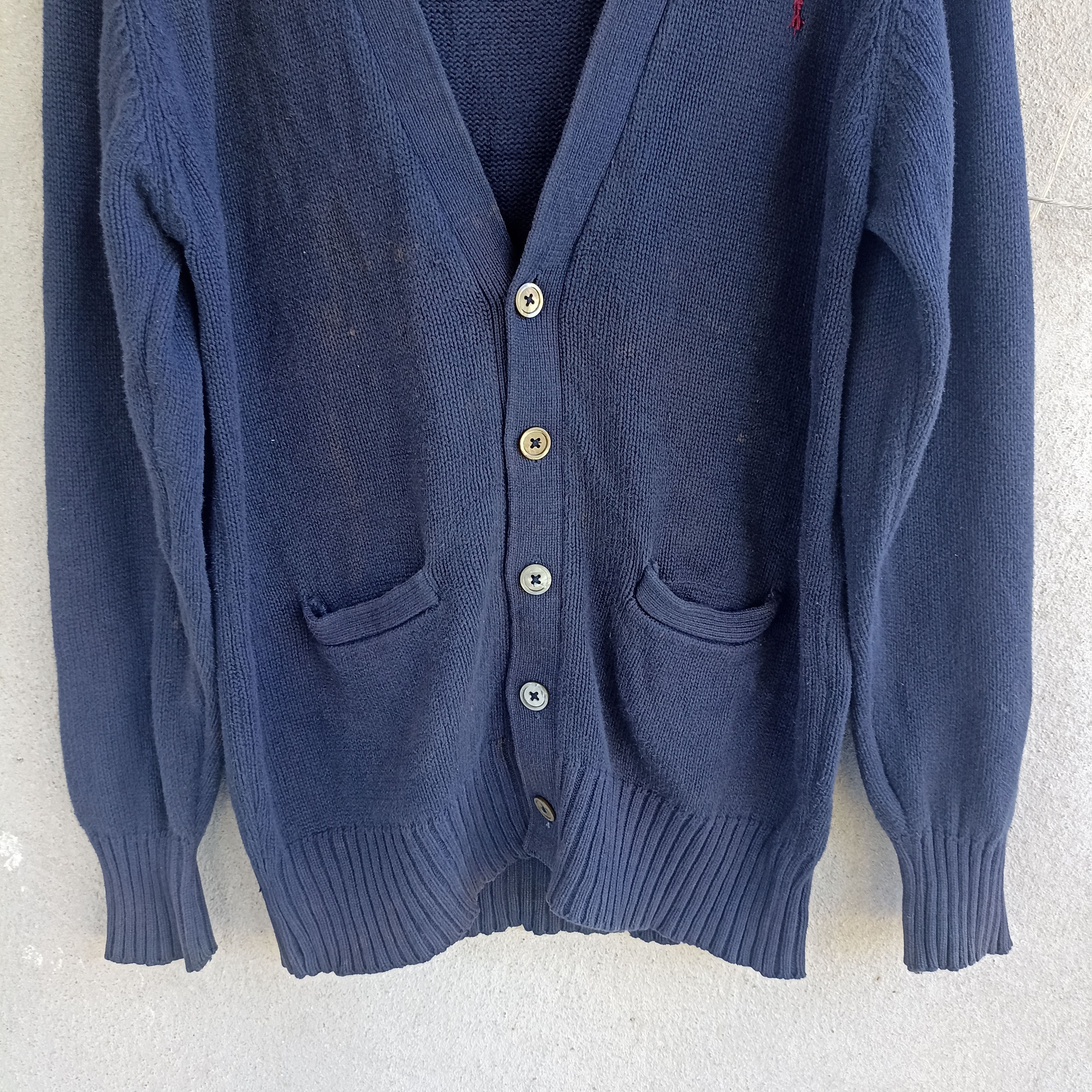 Homespun Knitwear × Polo Ralph Lauren Polo Ralph Lauren Blue Cardigan Knitwear Size US L / EU 52-54 / 3 - 3 Thumbnail