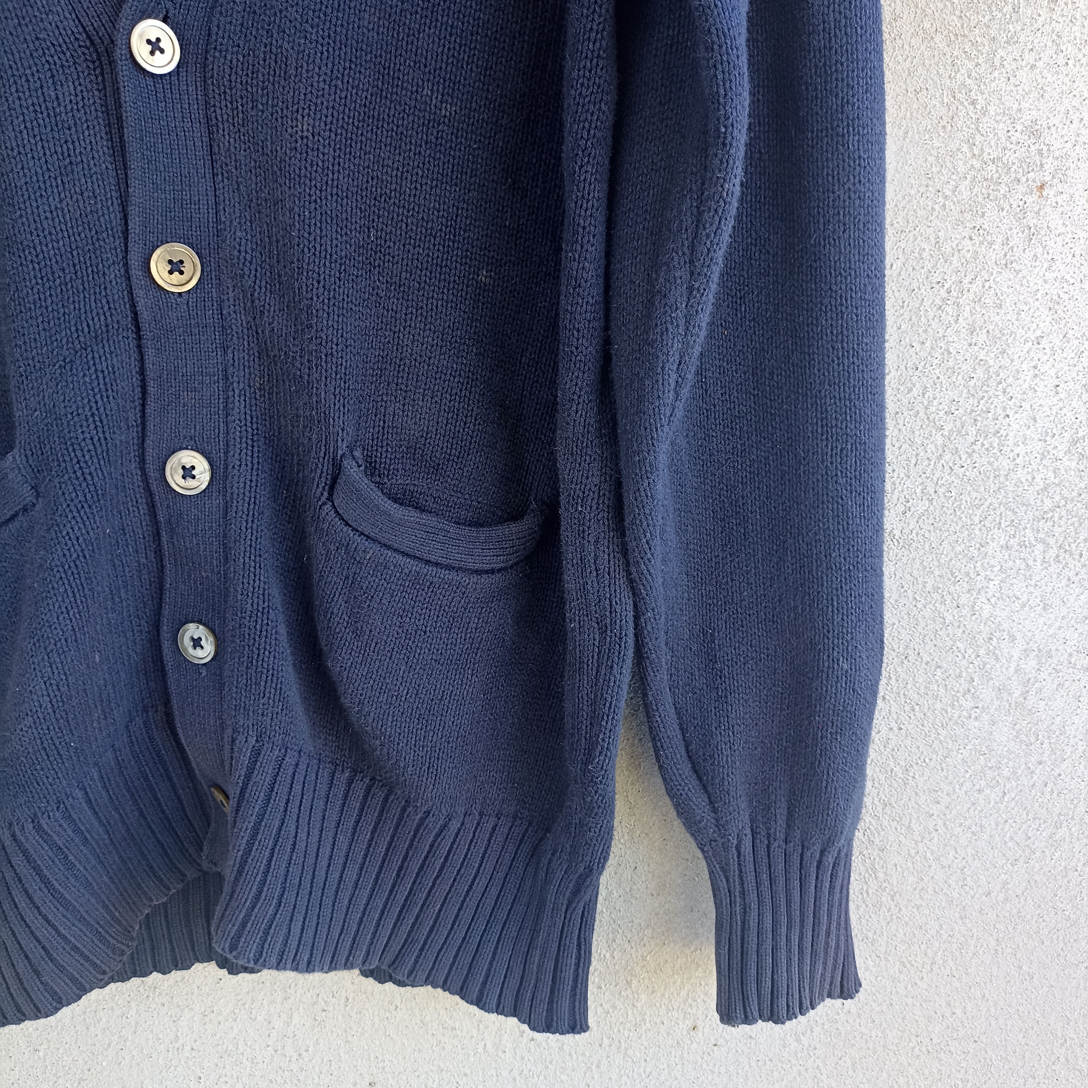 Homespun Knitwear × Polo Ralph Lauren Polo Ralph Lauren Blue Cardigan Knitwear Size US L / EU 52-54 / 3 - 7 Thumbnail