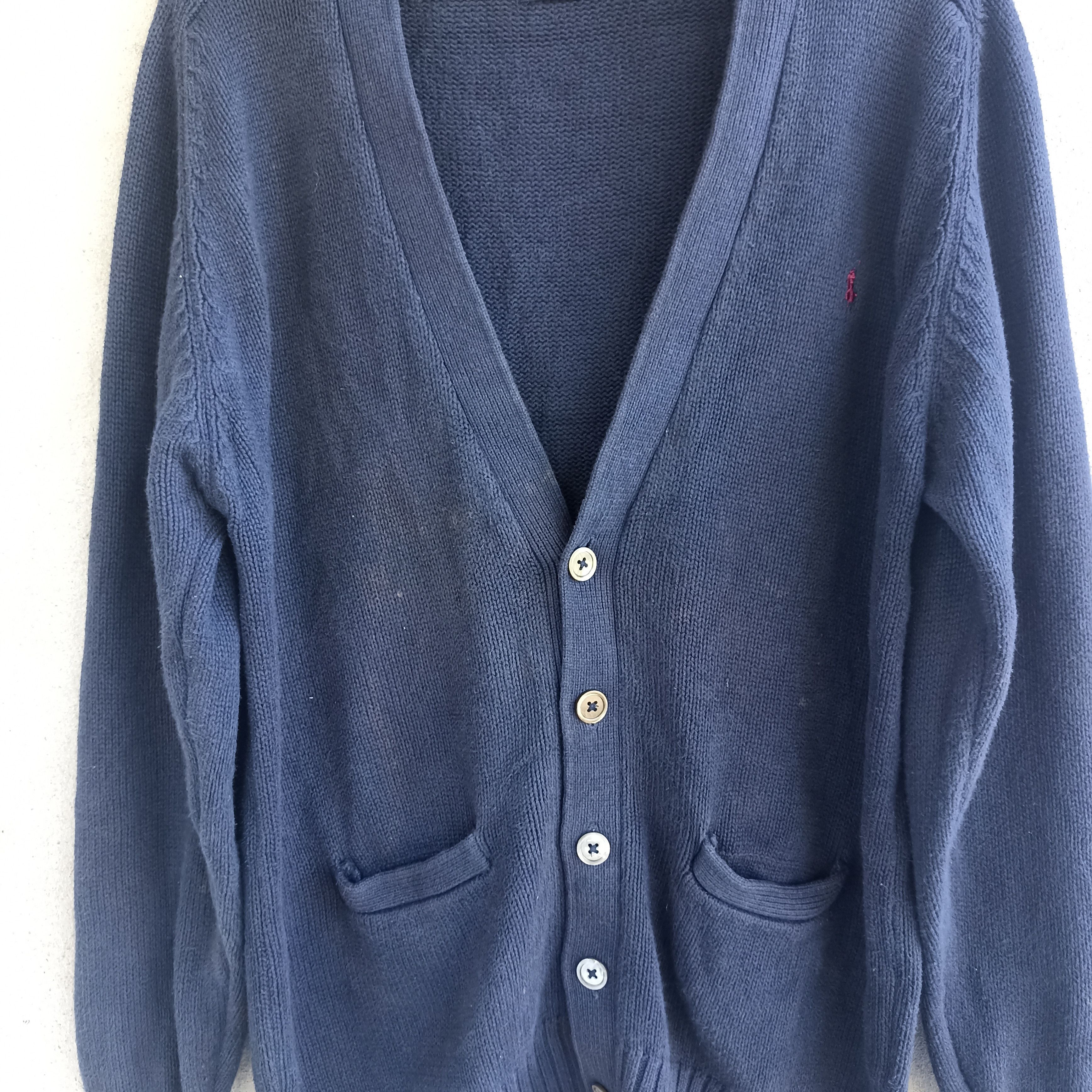 Homespun Knitwear × Polo Ralph Lauren Polo Ralph Lauren Blue Cardigan Knitwear Size US L / EU 52-54 / 3 - 8 Thumbnail