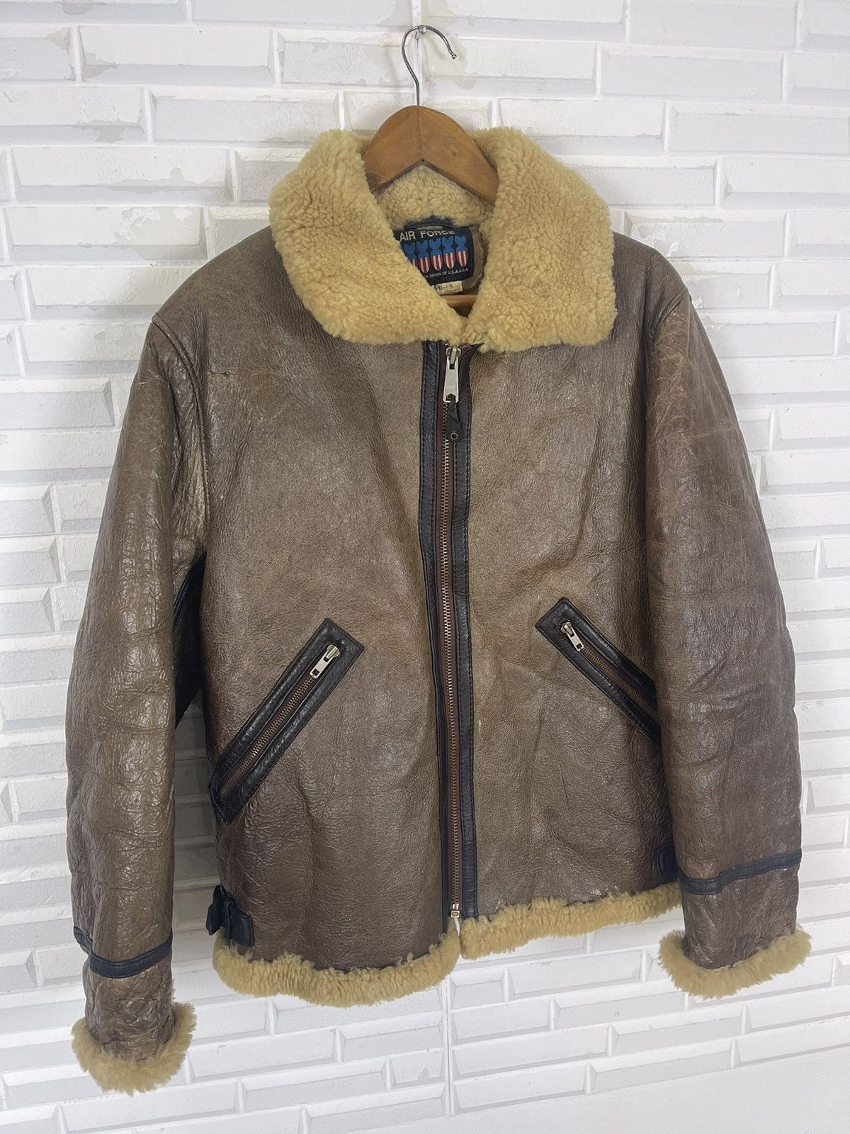 Other B3 US AIRFORCE ORIGIN SHEEPSKIN COAT JACKET Size US M / EU 48-50 / 2 - 4 Thumbnail
