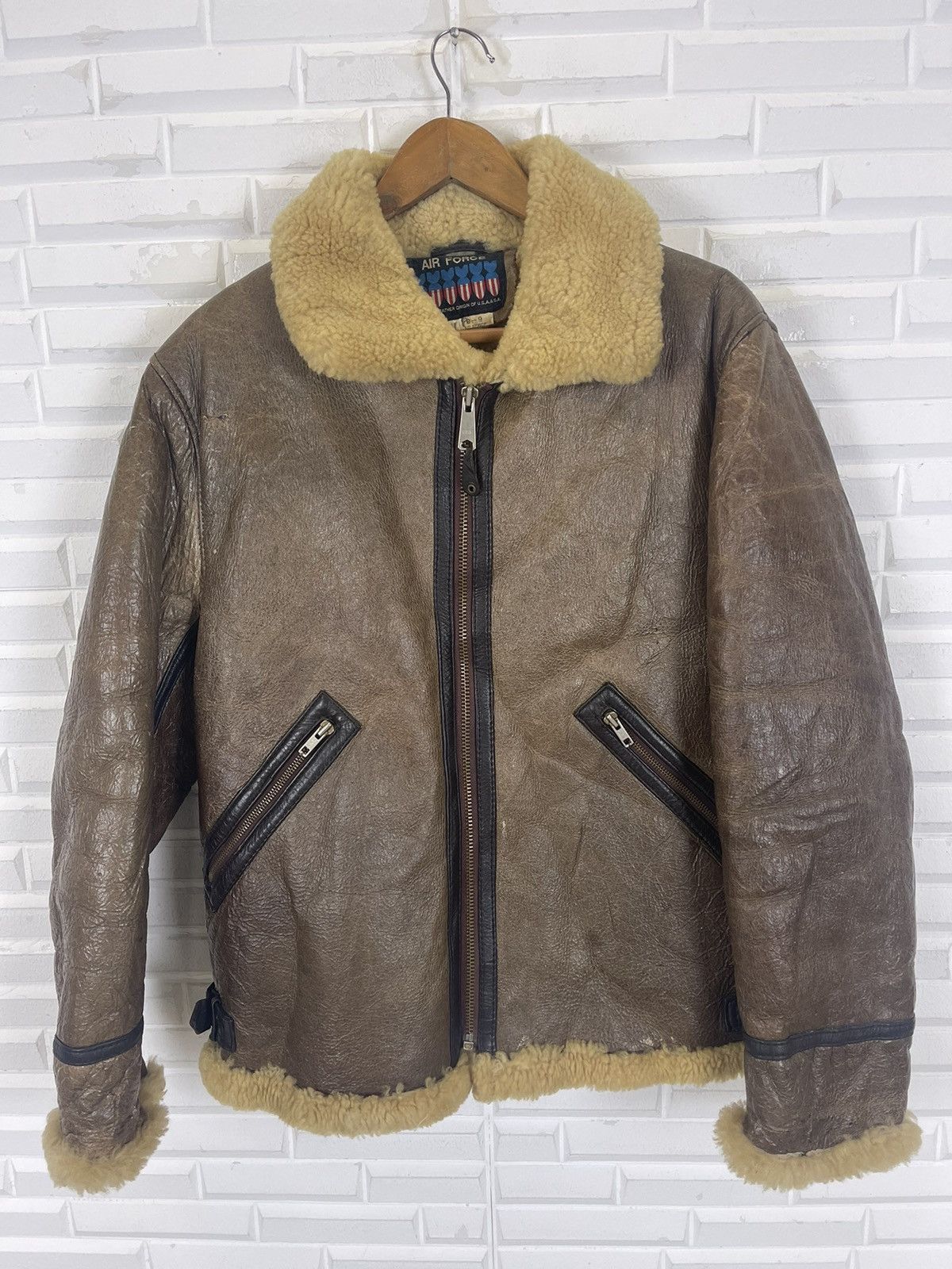 Other B3 US AIRFORCE ORIGIN SHEEPSKIN COAT JACKET Size US M / EU 48-50 / 2 - 1 Thumbnail