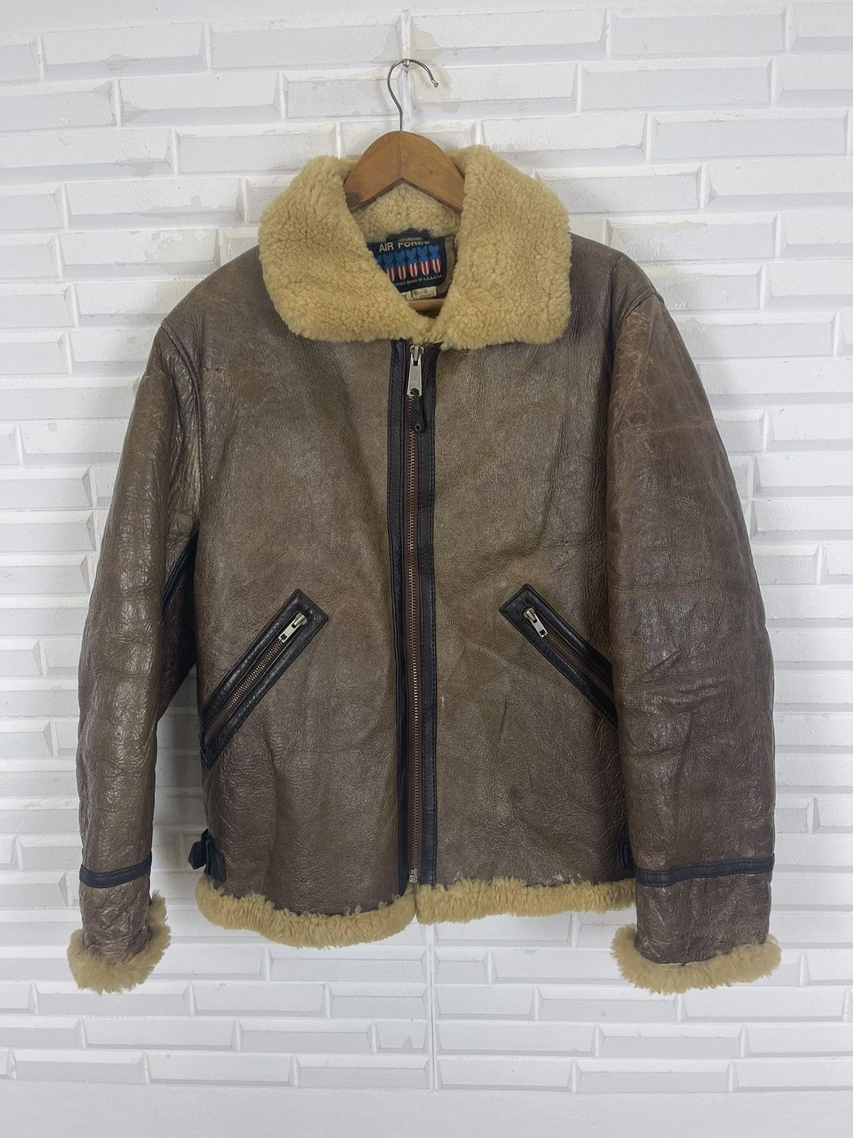 Other B3 US AIRFORCE ORIGIN SHEEPSKIN COAT JACKET Size US M / EU 48-50 / 2 - 2 Thumbnail