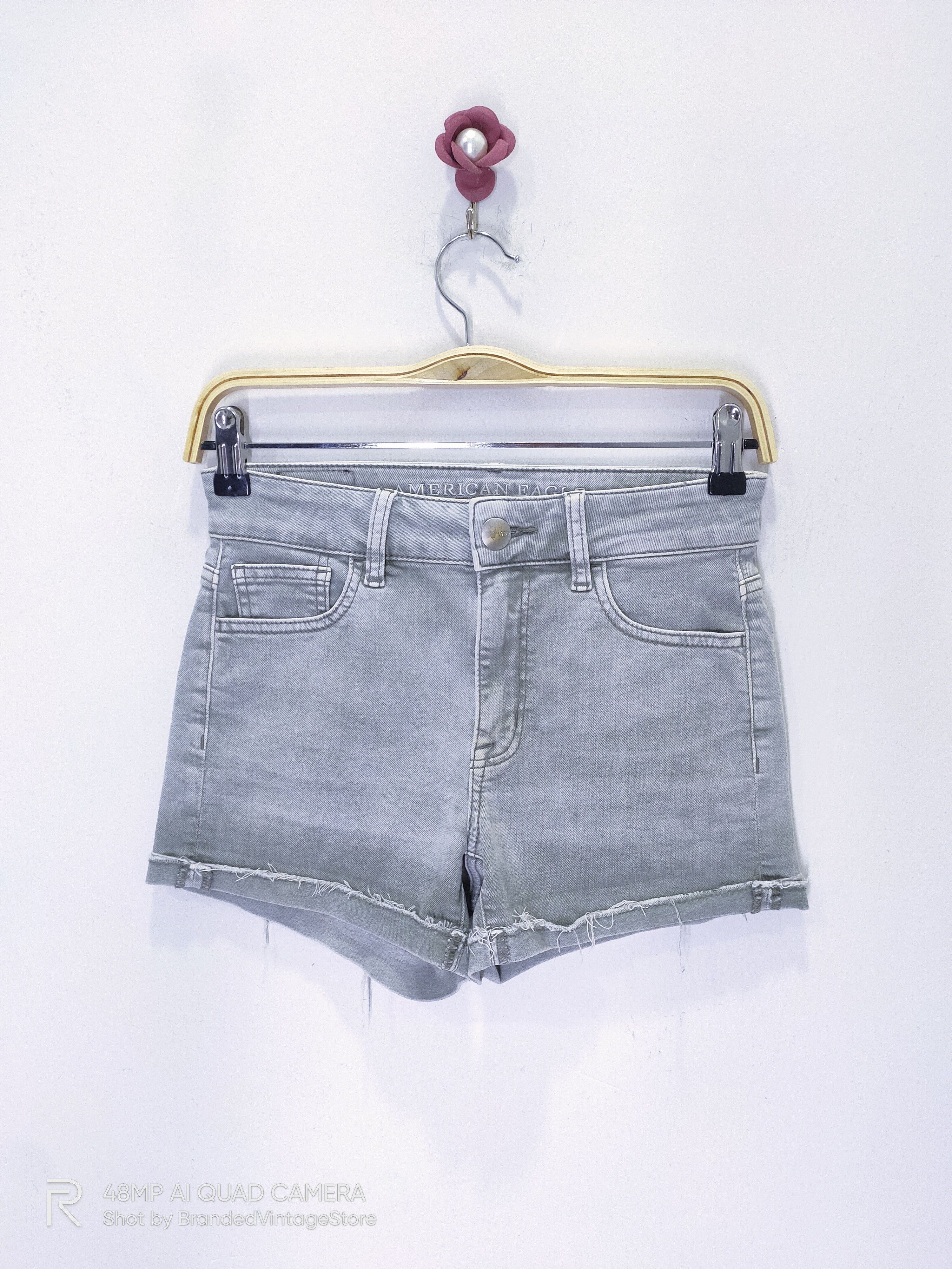 American Eagle Outfitters × Japanese Brand AMERICAN EAGLE OUTFITTER Distressed Denim Jeans Short Pants Size 28" / US 6 / IT 42 - 1 Thumbnail