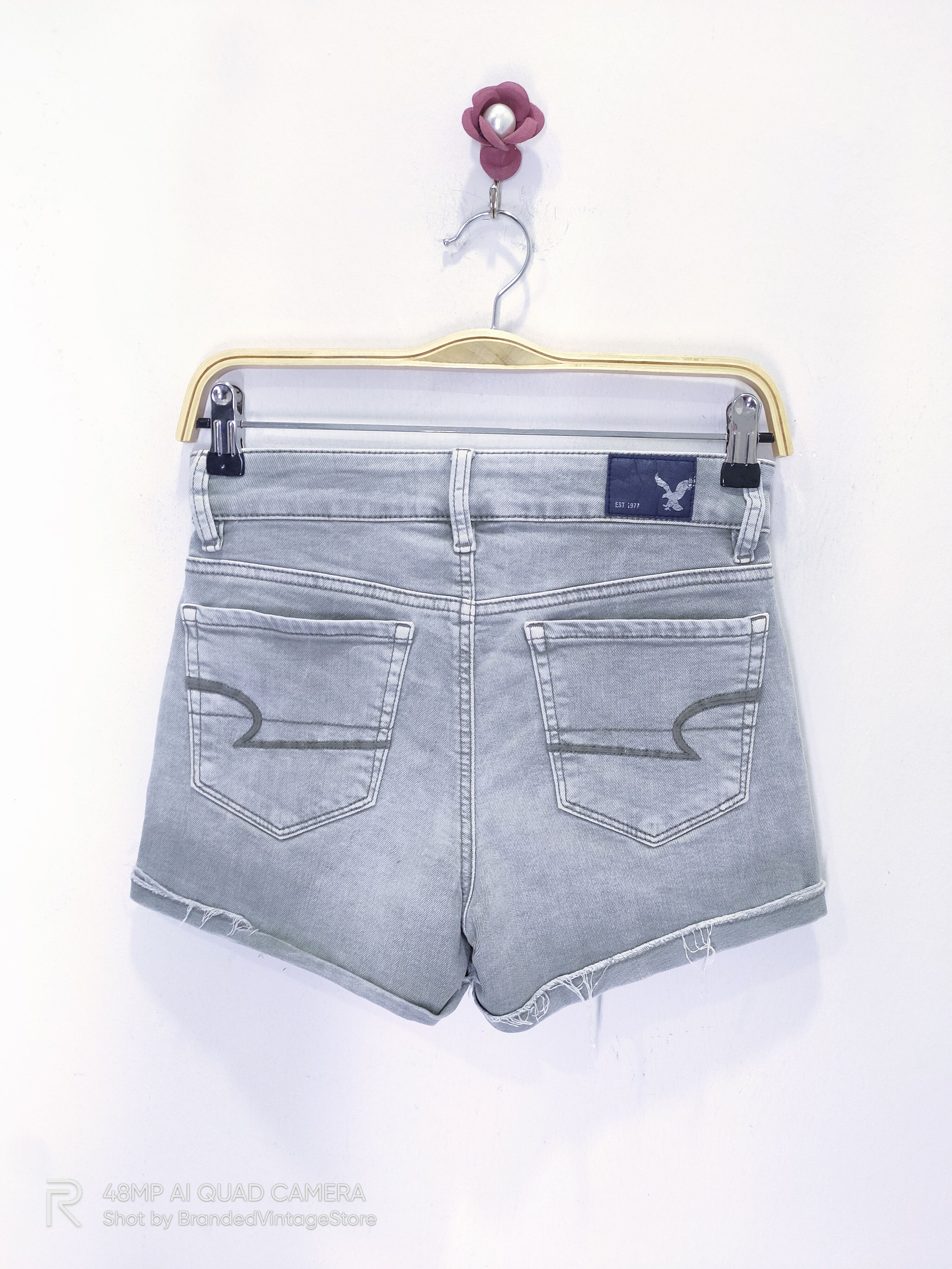 American Eagle Outfitters × Japanese Brand AMERICAN EAGLE OUTFITTER Distressed Denim Jeans Short Pants Size 28" / US 6 / IT 42 - 2 Thumbnail