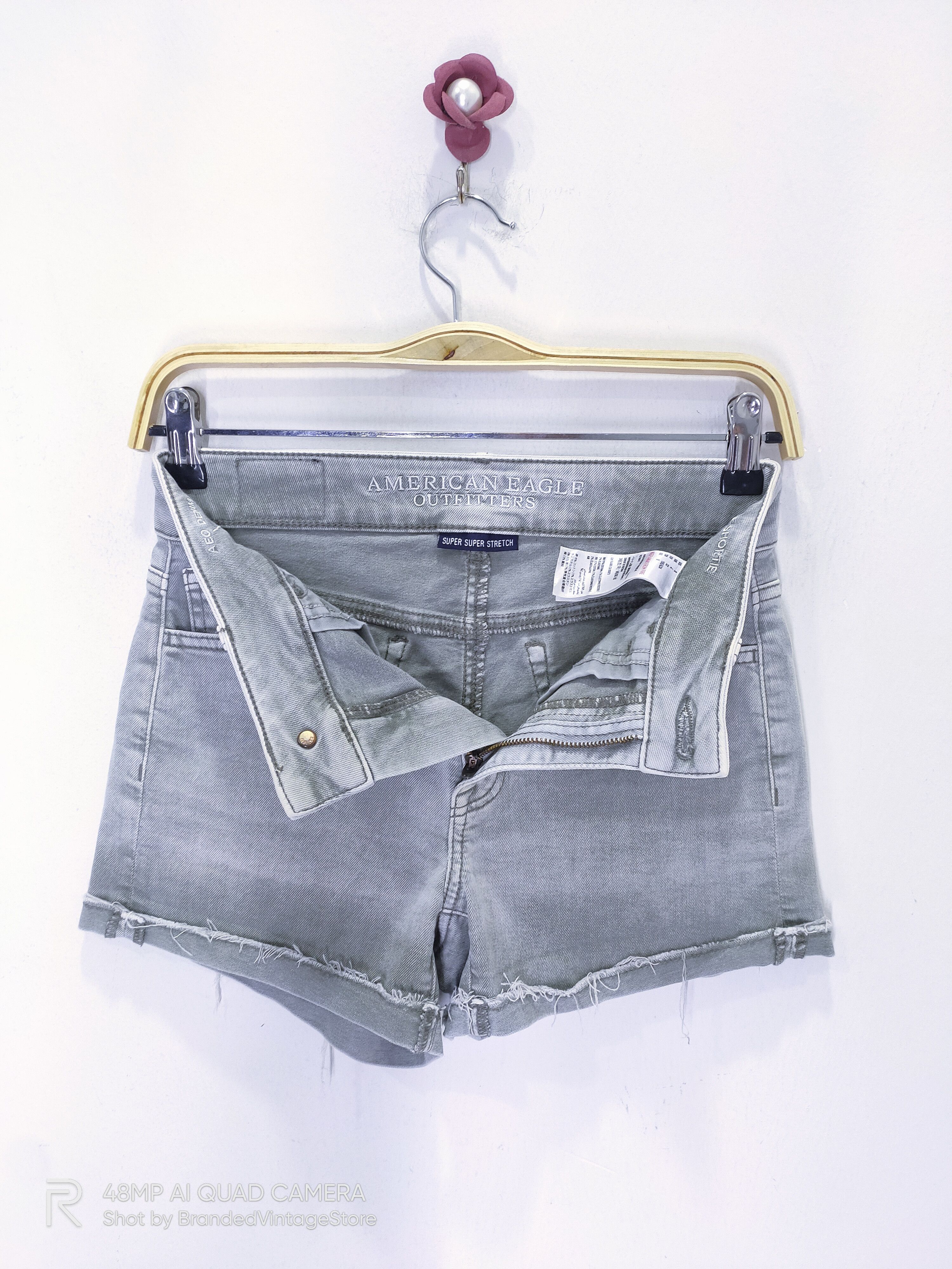 American Eagle Outfitters × Japanese Brand AMERICAN EAGLE OUTFITTER Distressed Denim Jeans Short Pants Size 28" / US 6 / IT 42 - 3 Thumbnail