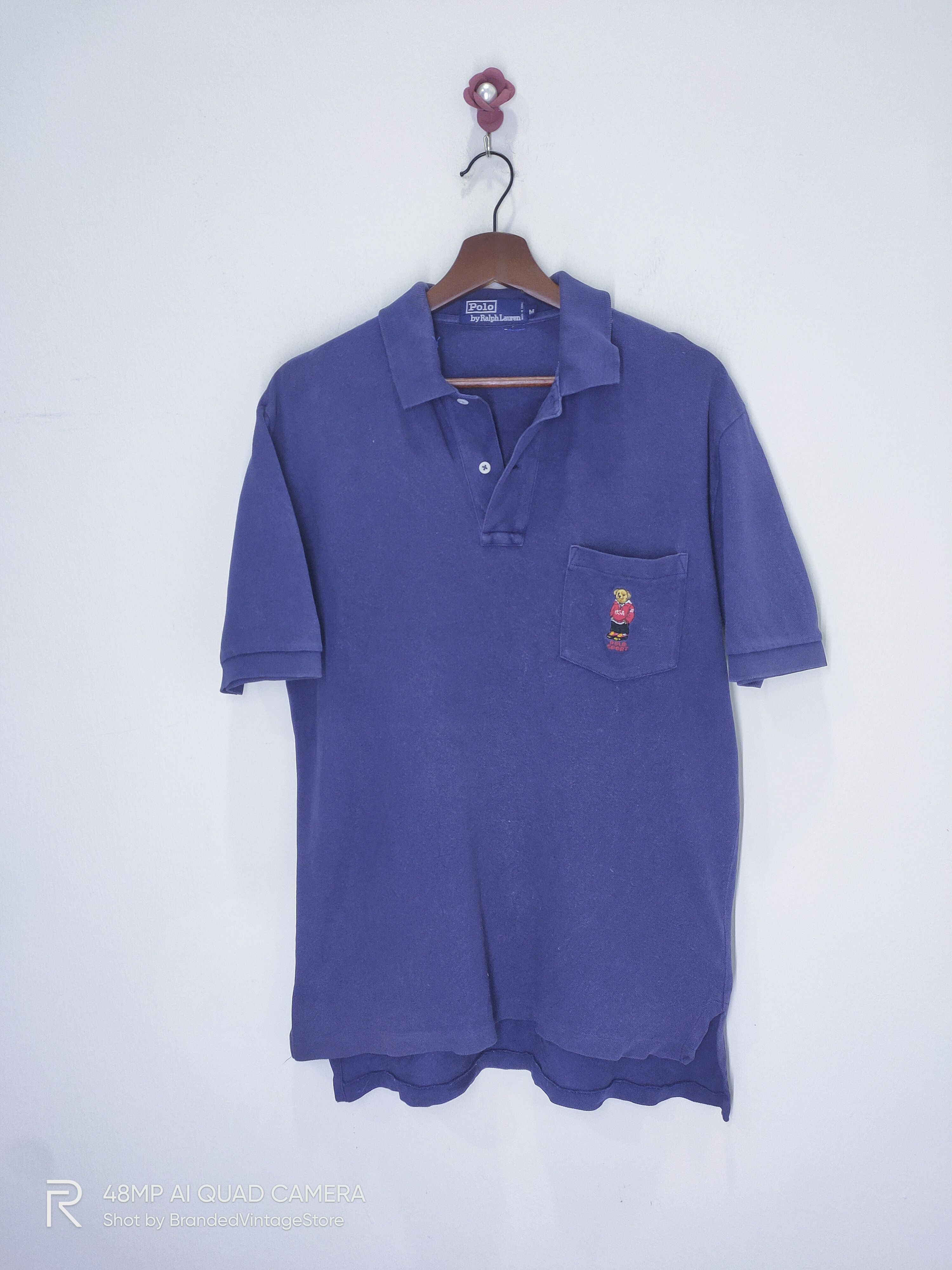 Polo Ralph Lauren × Ralph Lauren Sport POLO RALPH LAUREN Polo Sport Bear Pocket Half Button Shirt Size US M / EU 48-50 / 2 - 1 Thumbnail
