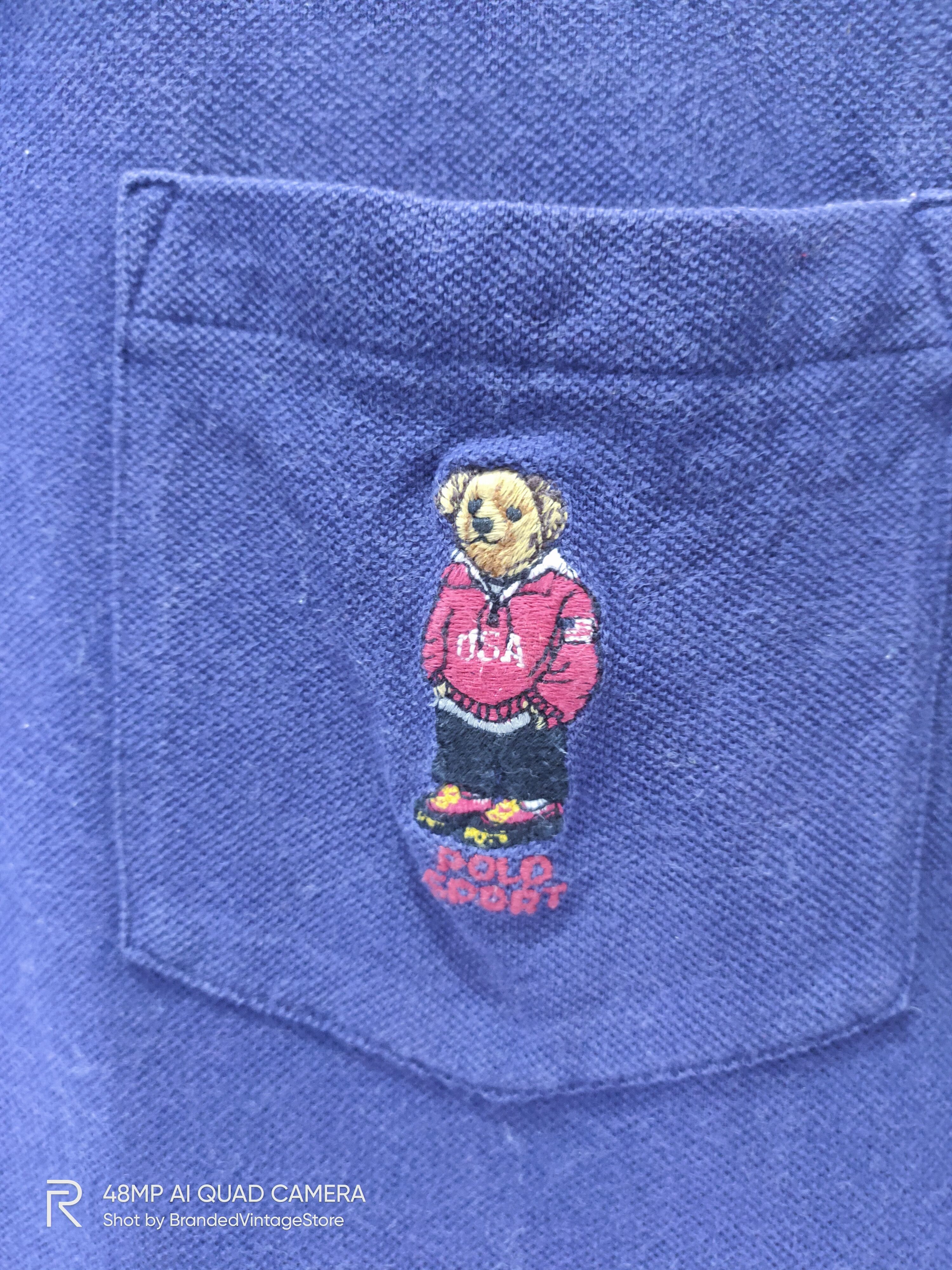 Polo Ralph Lauren × Ralph Lauren Sport POLO RALPH LAUREN Polo Sport Bear Pocket Half Button Shirt Size US M / EU 48-50 / 2 - 4 Thumbnail
