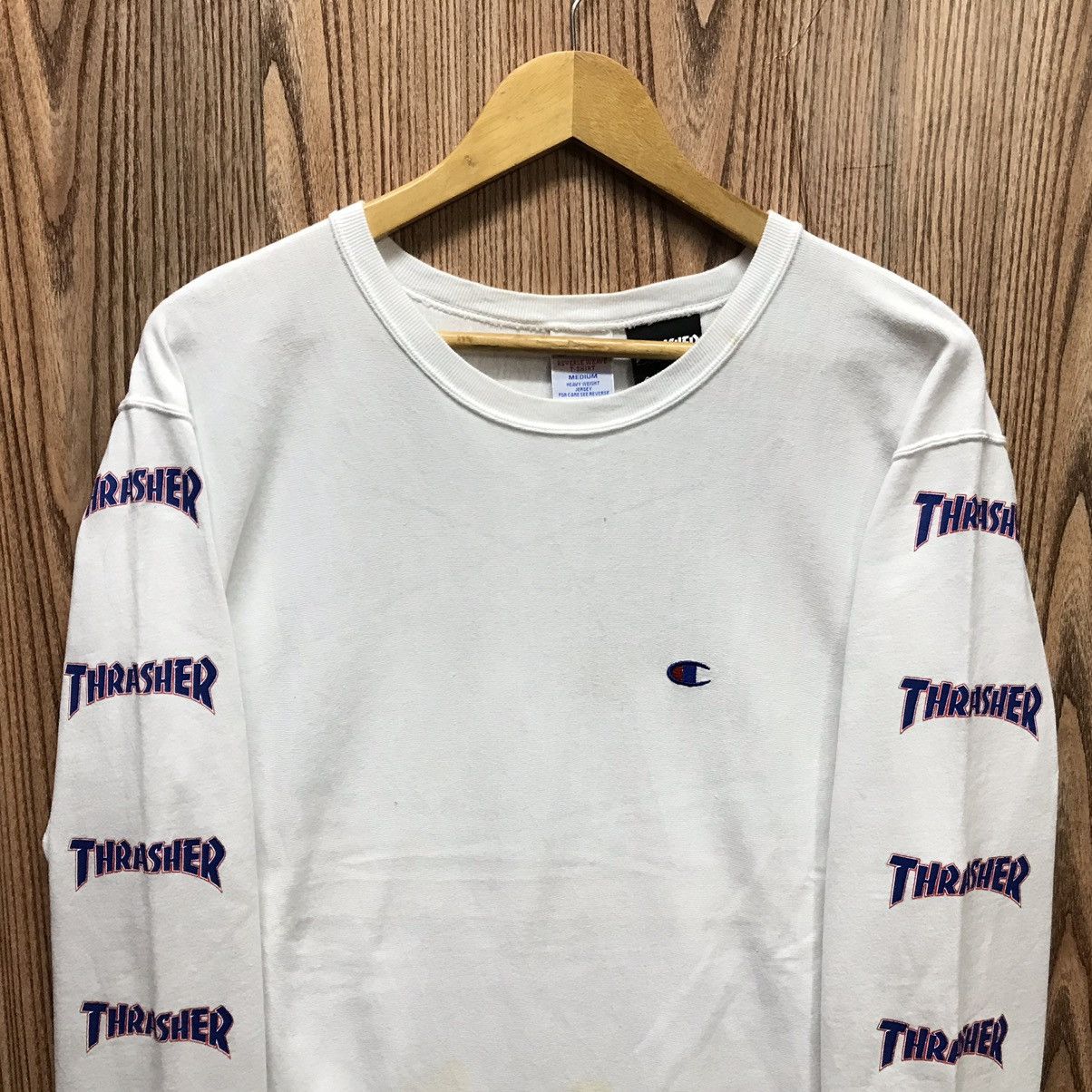 Champion × Thrasher Vintage Champion x Thrasher Side Tape Biglogo Sweatshirt Size US M / EU 48-50 / 2 - 2 Thumbnail