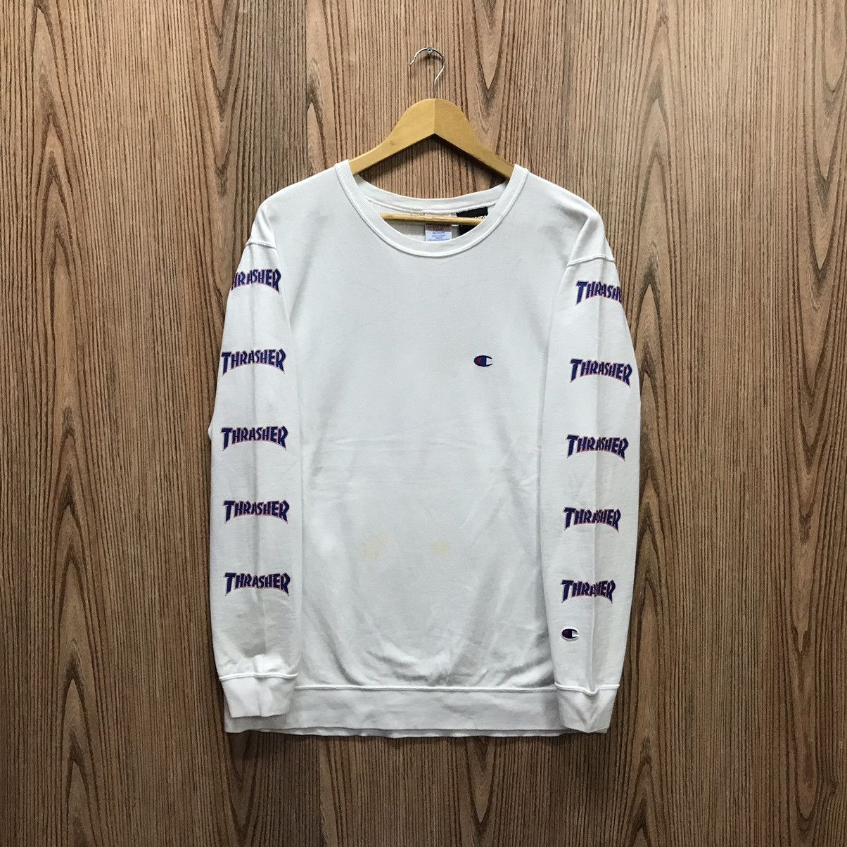 Champion × Thrasher Vintage Champion x Thrasher Side Tape Biglogo Sweatshirt Size US M / EU 48-50 / 2 - 1 Thumbnail