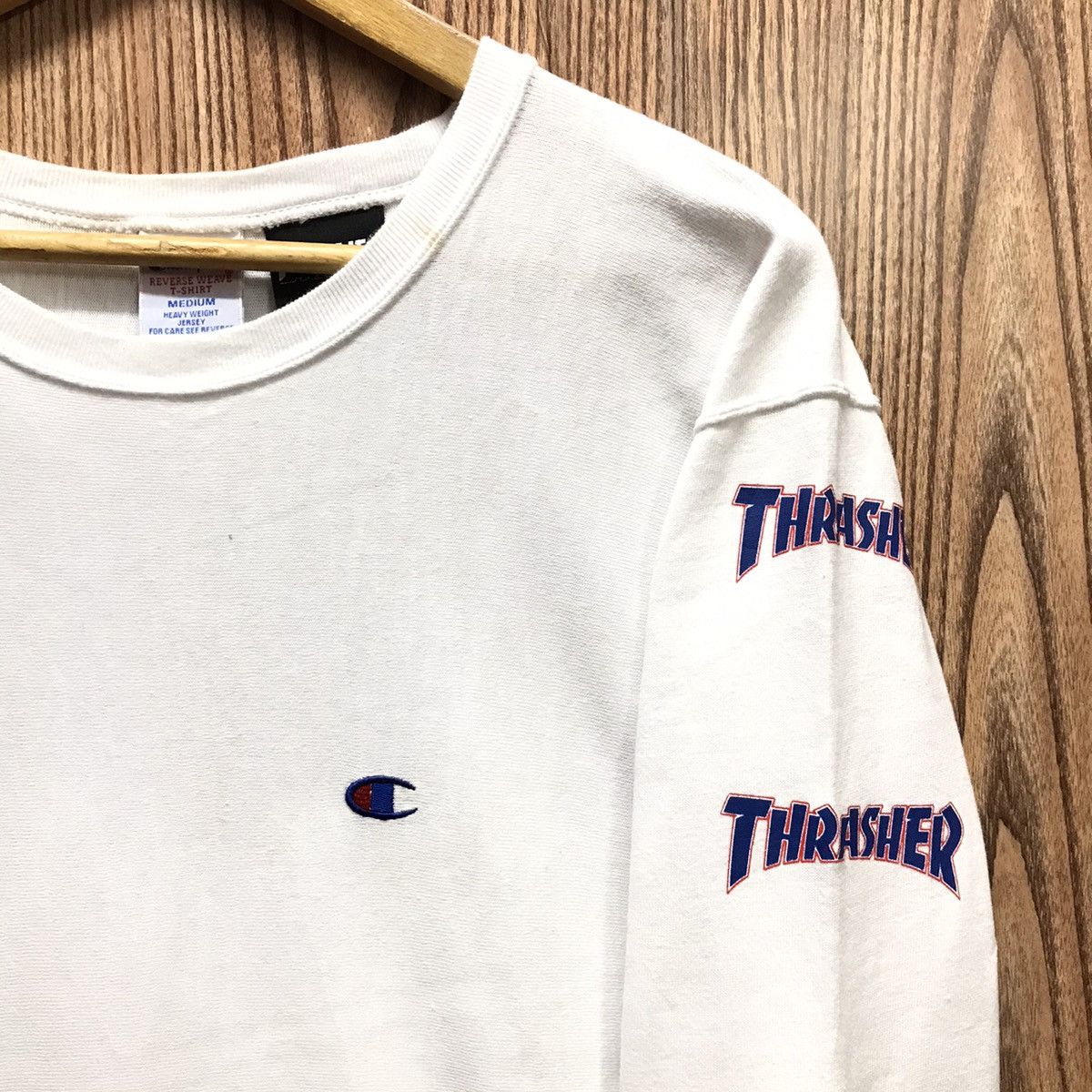 Champion × Thrasher Vintage Champion x Thrasher Side Tape Biglogo Sweatshirt Size US M / EU 48-50 / 2 - 4 Thumbnail