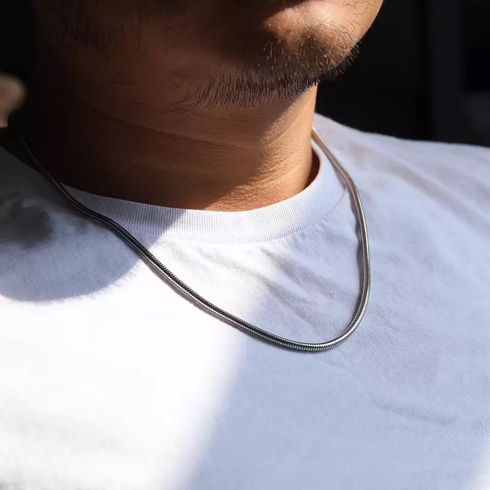 Jewelry Round Snake Chain Necklace Size ONE SIZE - 1 Thumbnail