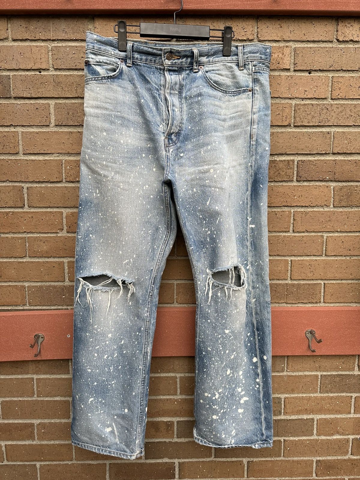 Celine 21FW Kurt Distressed Bleached Denim | Grailed