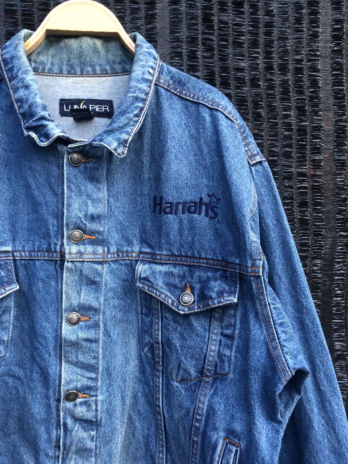 Vintage LUNA PIER denim jacket distressed faded colour Size US L / EU 52-54 / 3 - 3 Thumbnail