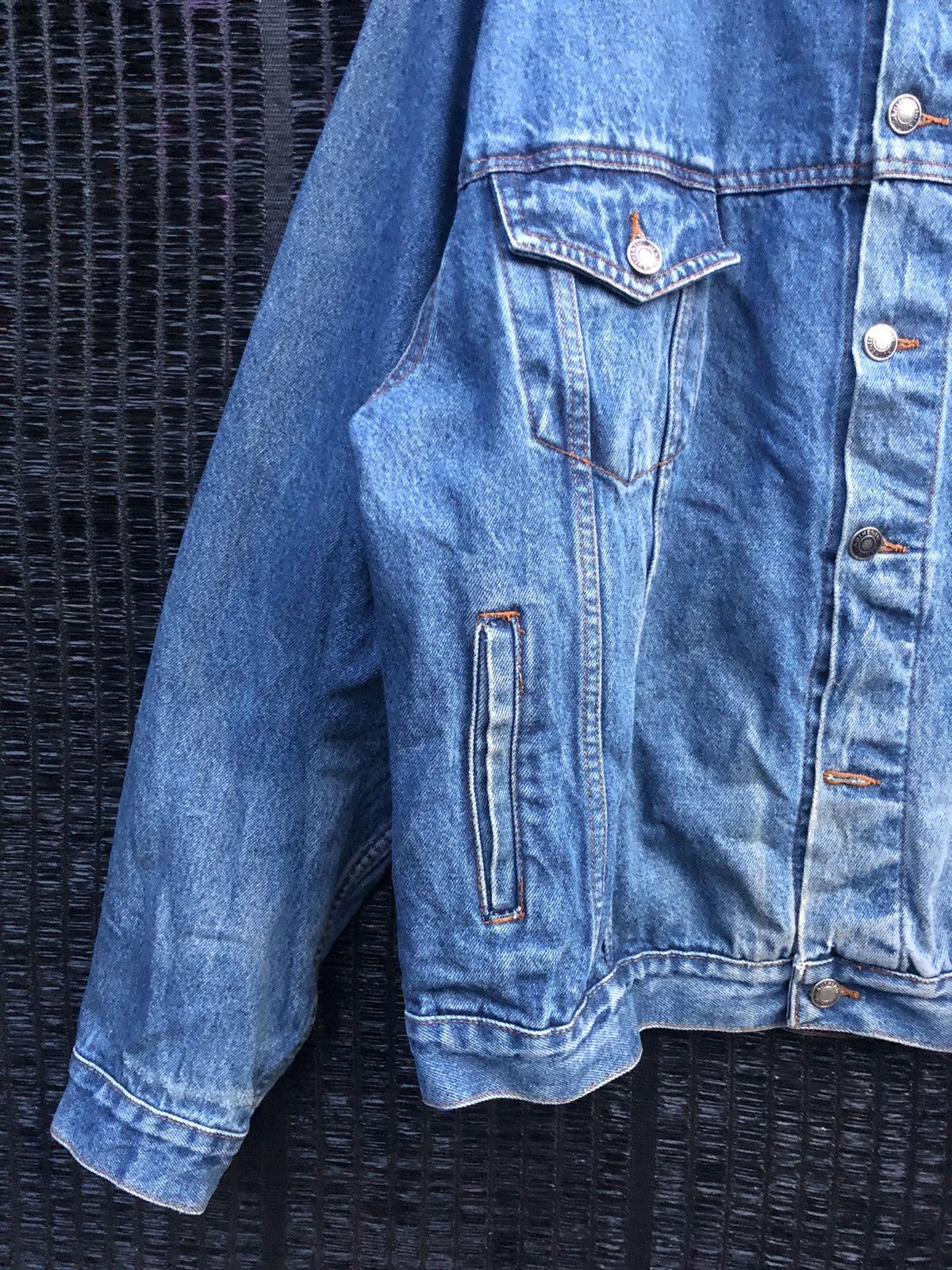 Vintage LUNA PIER denim jacket distressed faded colour Size US L / EU 52-54 / 3 - 4 Thumbnail